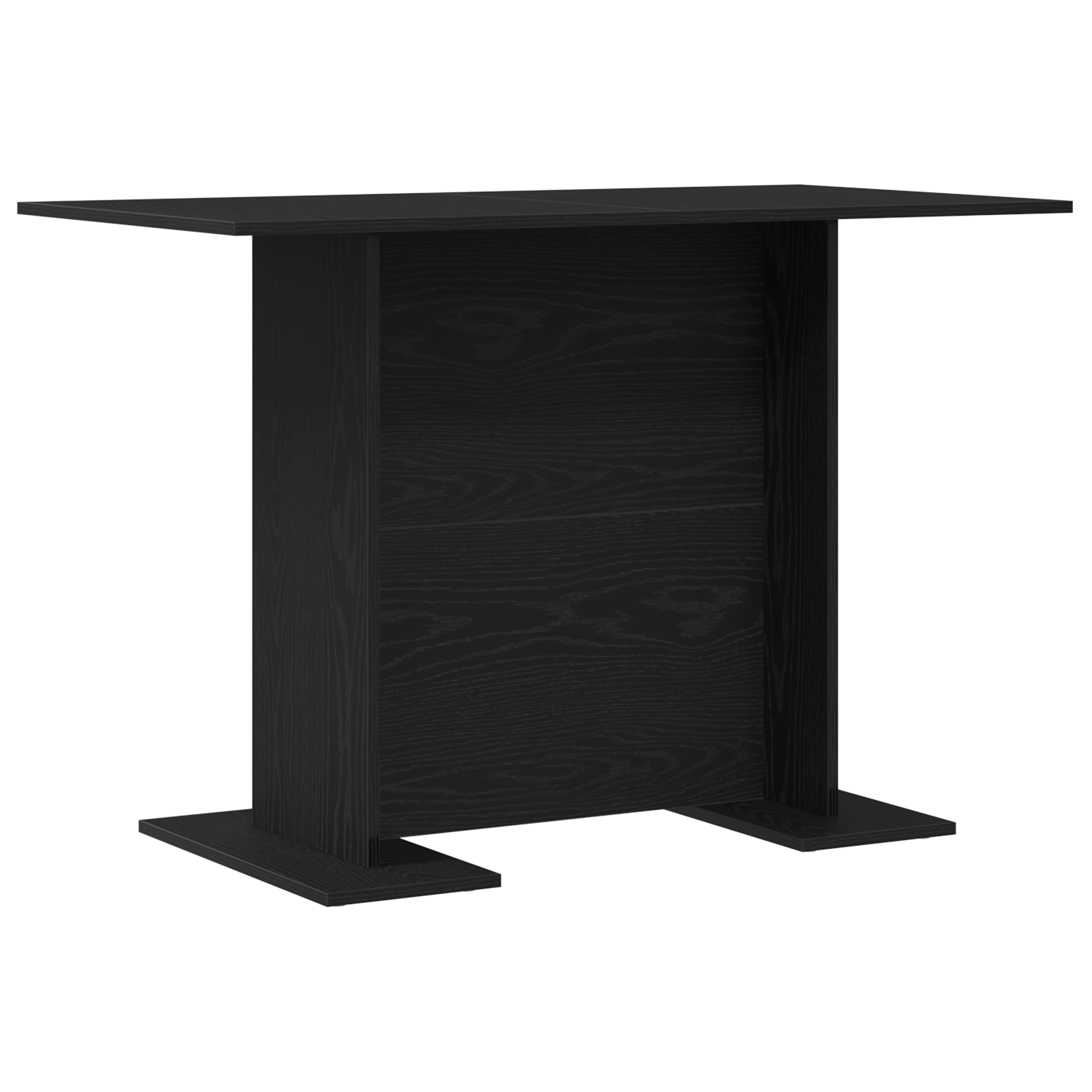 Dining Table Black Oak 110x60x75 cm Engineered Wood - Image 2