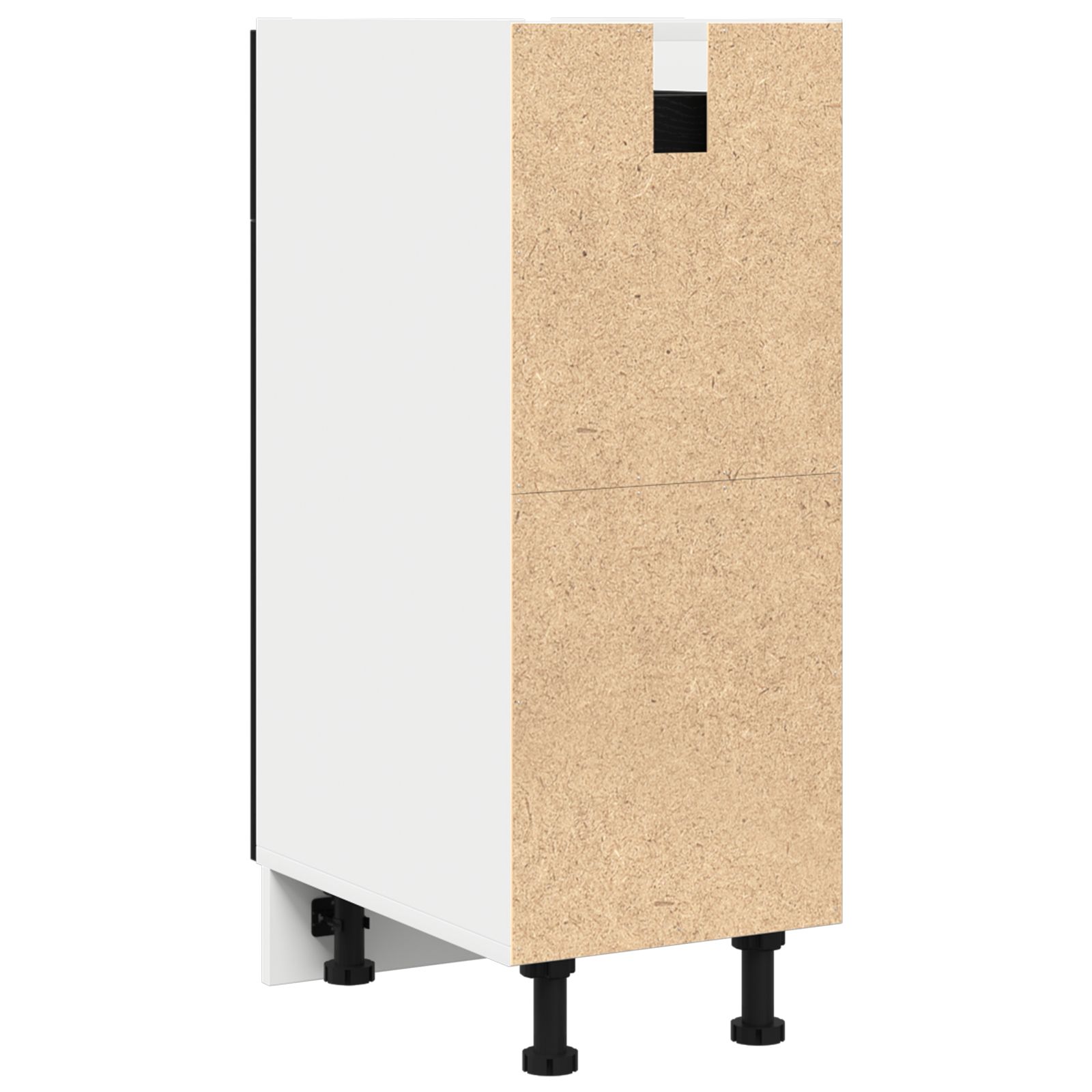 Black Oak Drawer Bottom Cabinet - 30x46x81.5 cm, Made from Engineered Wood - Image 6