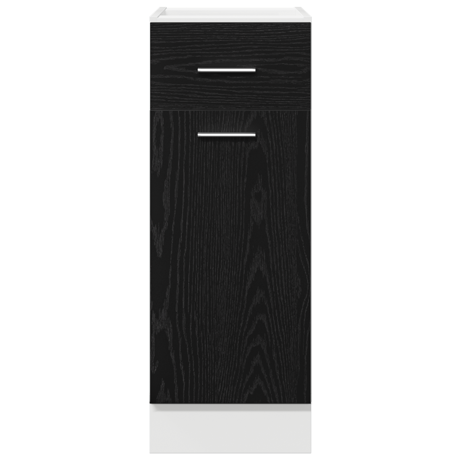 Black Oak Drawer Bottom Cabinet - 30x46x81.5 cm, Made from Engineered Wood - Image 7