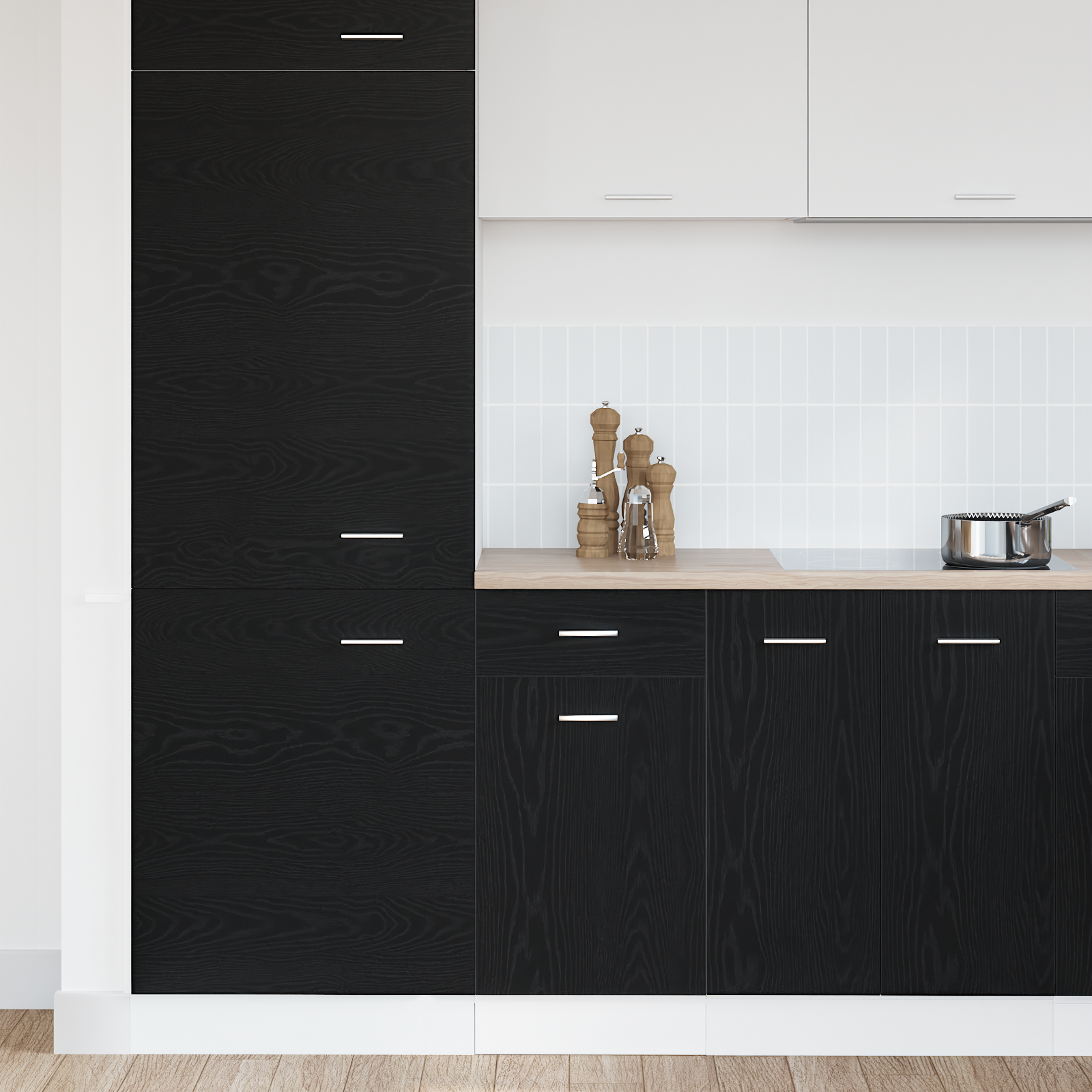 Drawer Bottom Cabinet - Black Oak, 40x46x81.5 cm, Made of Engineered Wood - Image 4