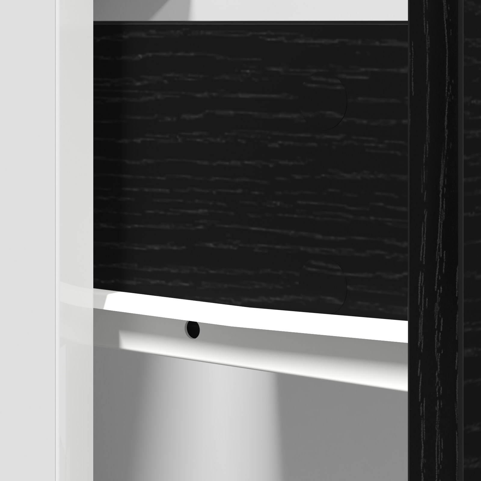 Black Oak Drawer Cabinet - 50x46x81.5 cm, Made with Engineered Wood - Image 10