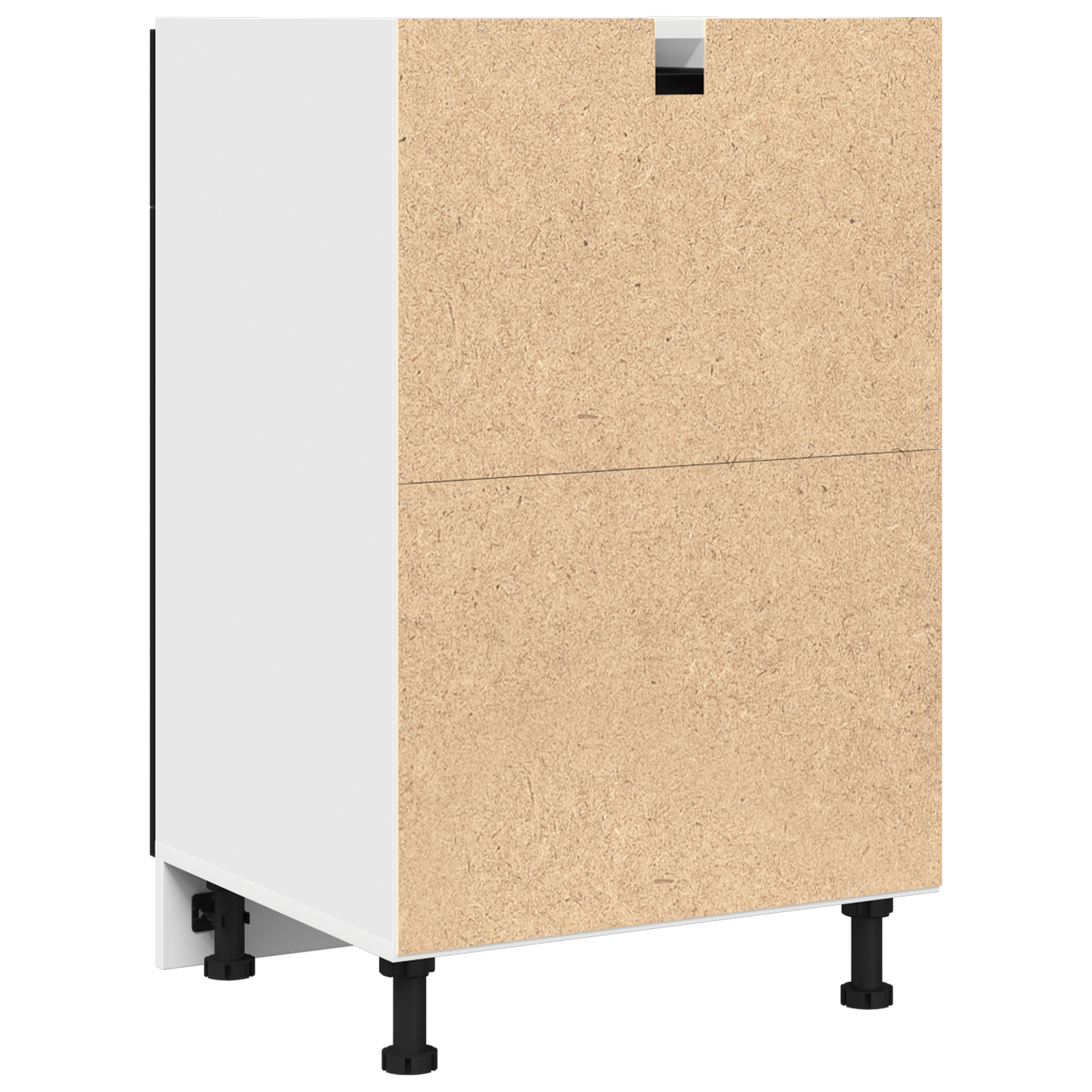 Black Oak Drawer Cabinet - 50x46x81.5 cm, Made with Engineered Wood - Image 6