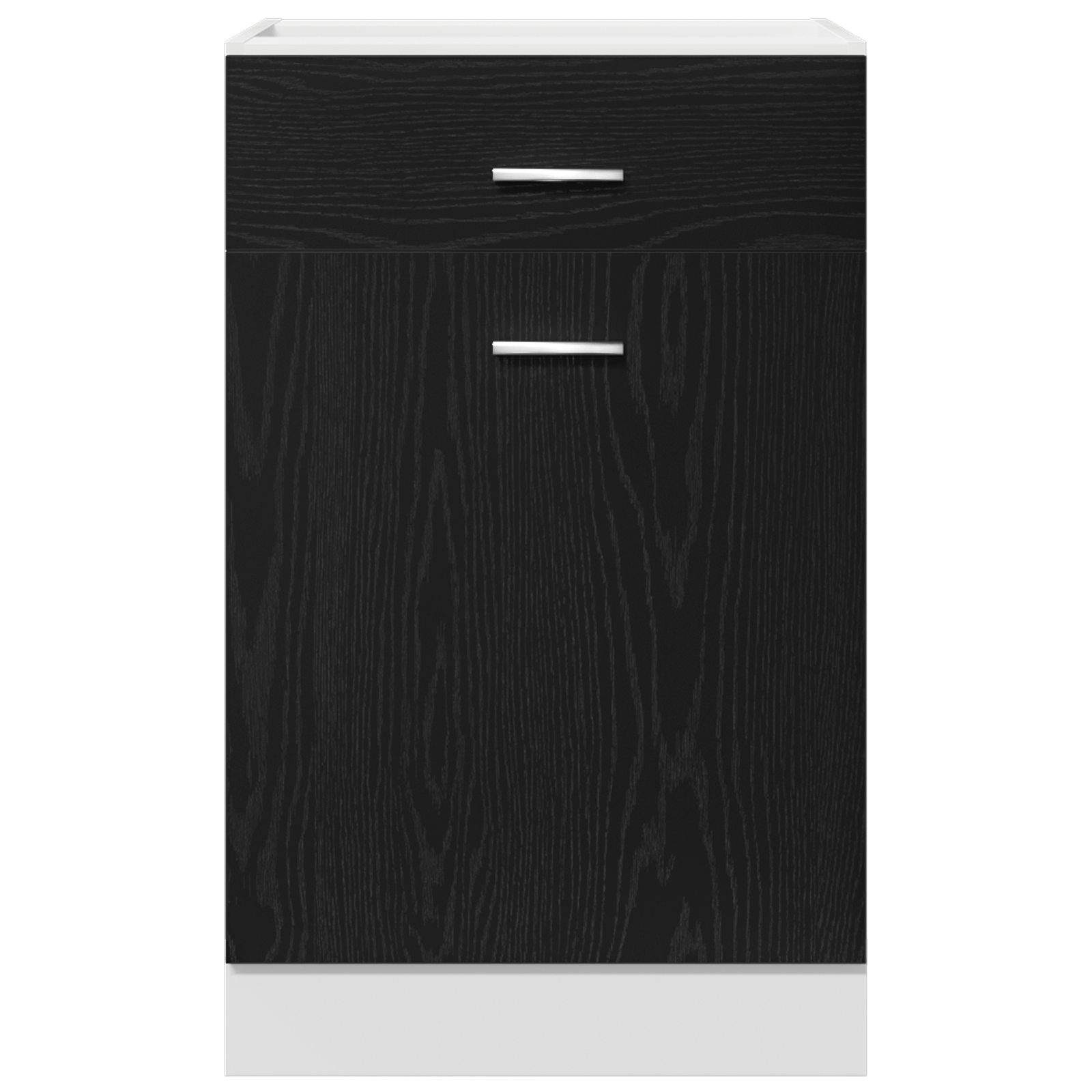 Black Oak Drawer Cabinet - 50x46x81.5 cm, Made with Engineered Wood - Image 7