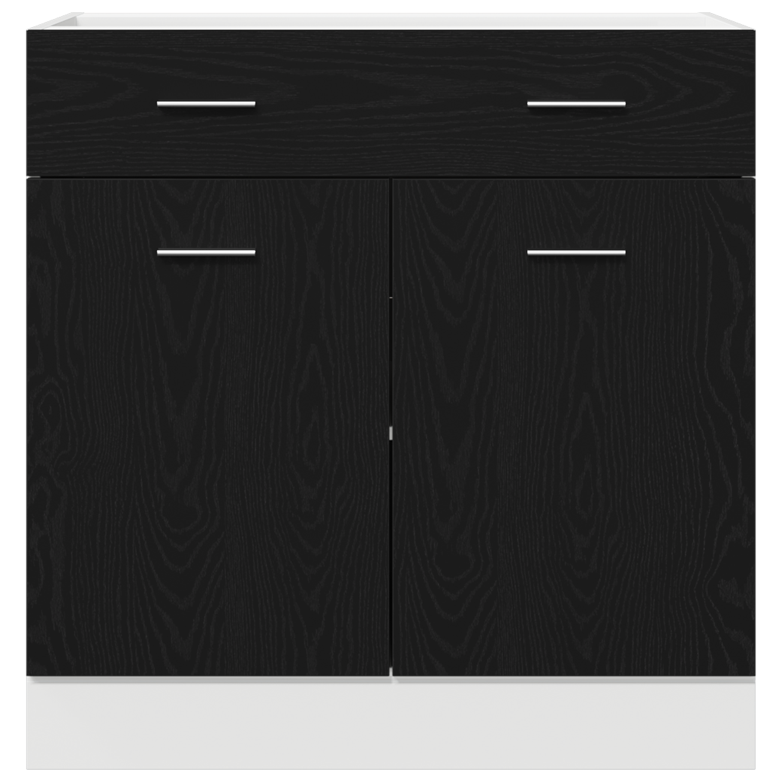 Cabinet with Drawer in Black Oak, 80x46x81.5 cm, Made of Engineered Wood - Image 7