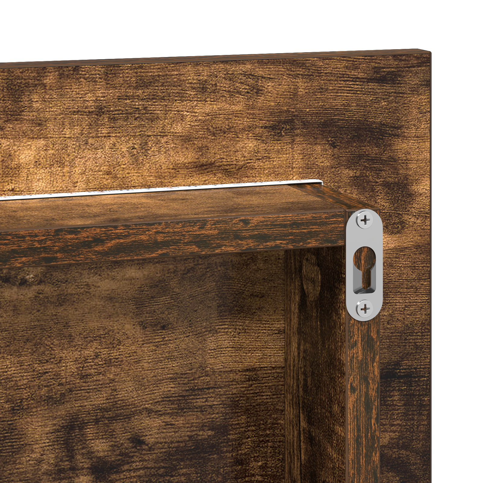 Bathroom Mirror Cabinet with LED Light Smoked Oak 80x37 cm - Image 8