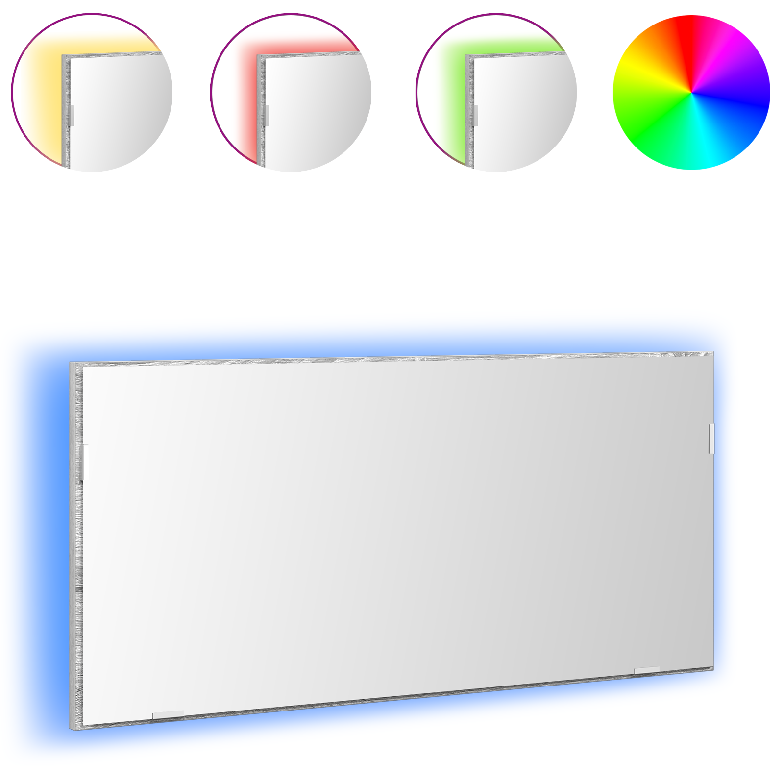 Bathroom Mirror Cabinet with LED Light Grey Sonoma 80x37 cm - Image 3