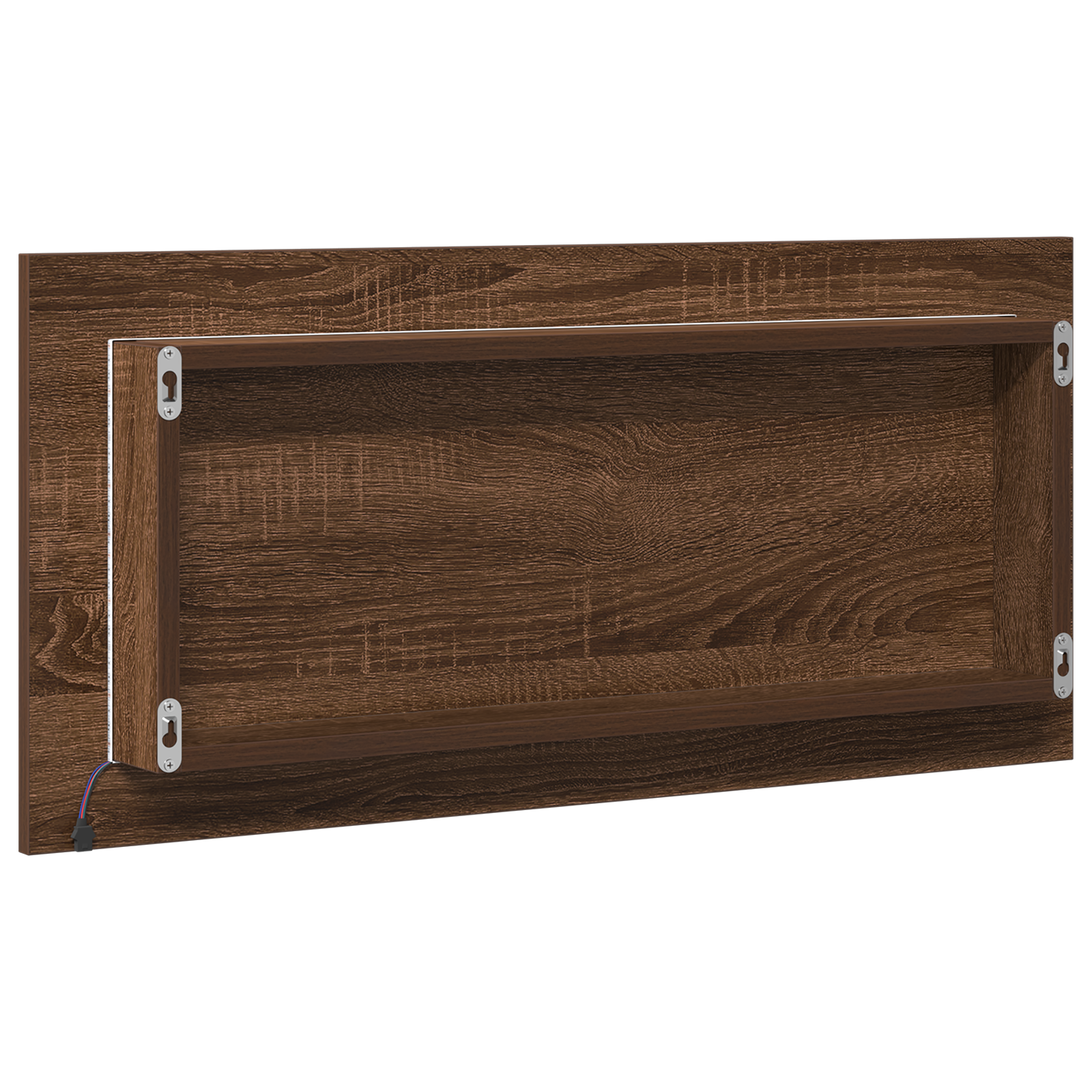 Bathroom Mirror Cabinet with LED Light Brown Oak 80x37 cm - Image 6