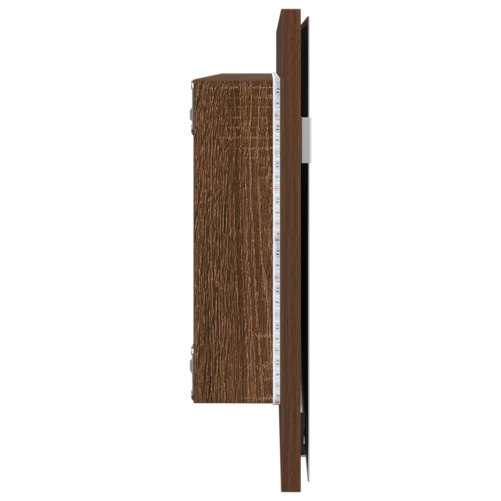 Bathroom Mirror Cabinet with LED Light Brown Oak 80x37 cm - Image 5