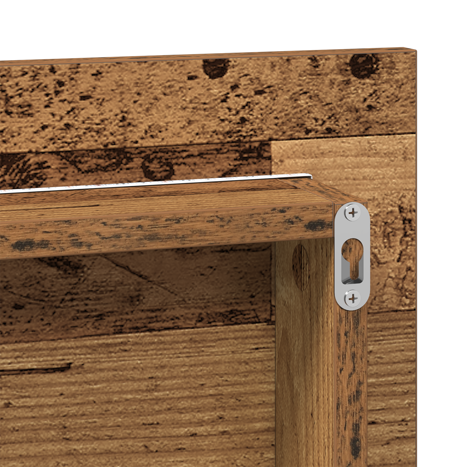 Bathroom Mirror Cabinet with LED Light Old Wood 80x37 cm - Image 8