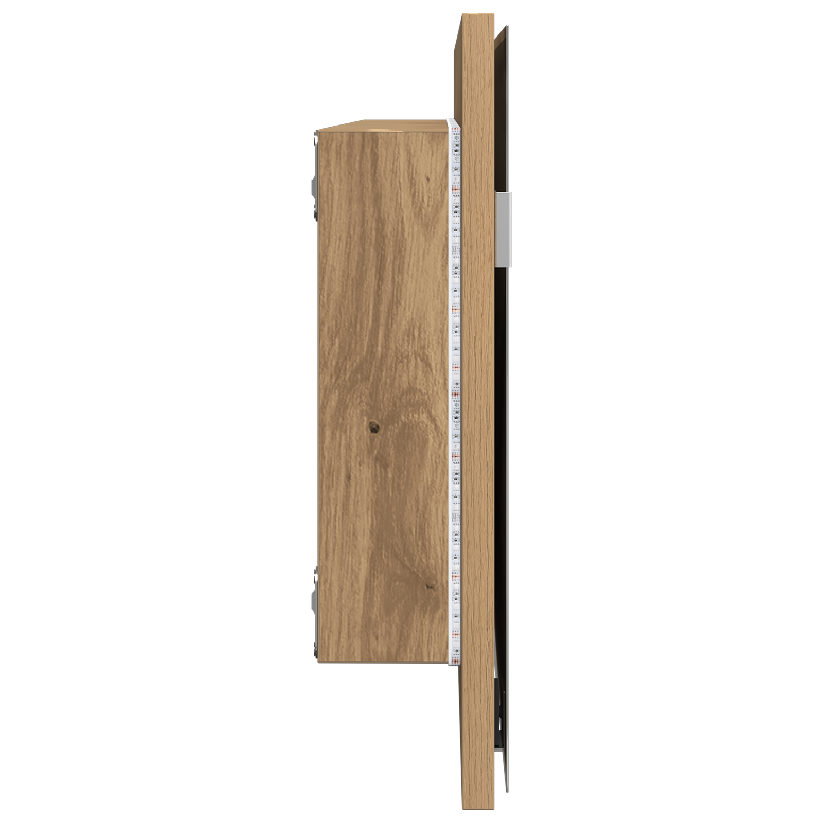 Bathroom Mirror Cabinet with LED Light Artisan Oak 80x37 cm - Image 5