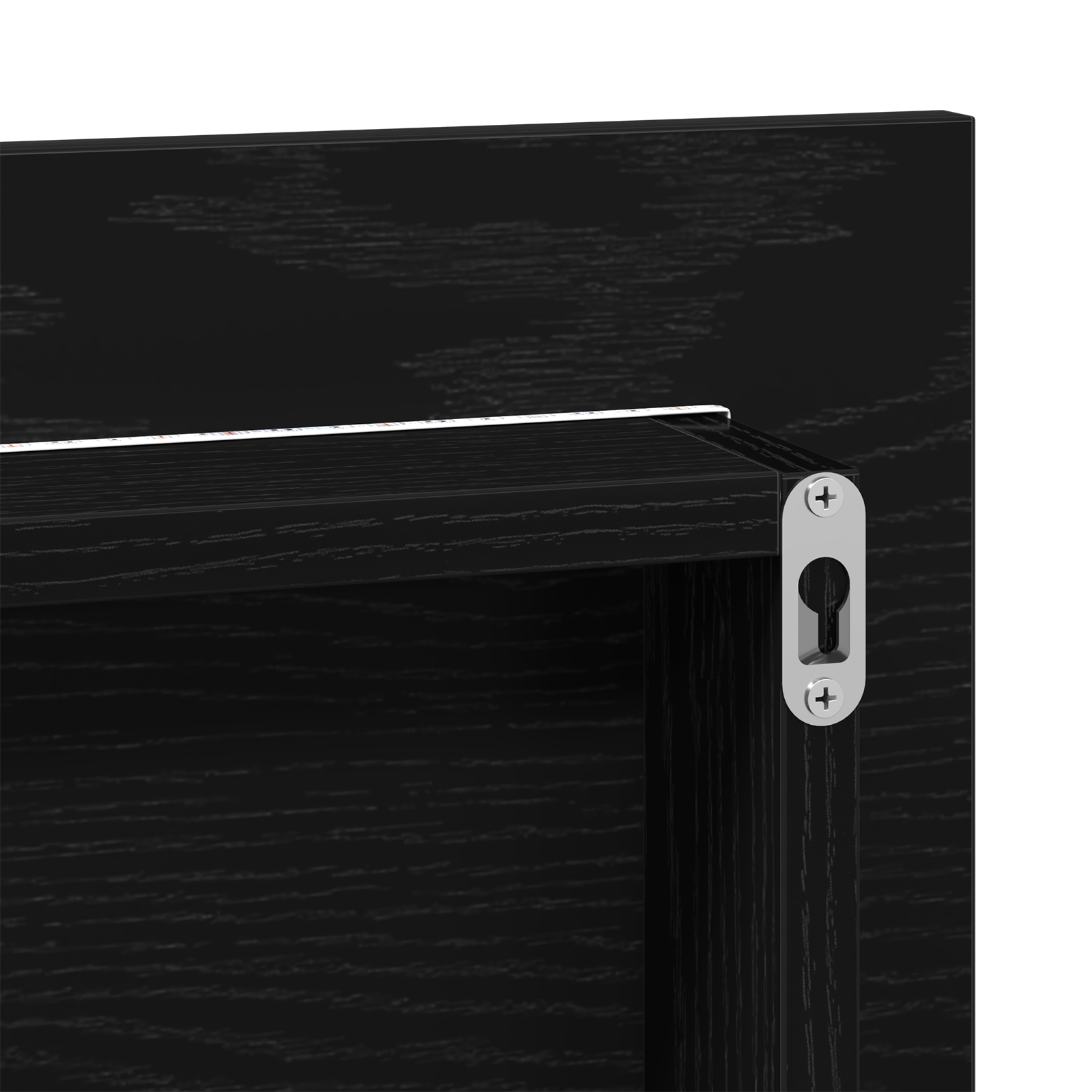 Bathroom Mirror Cabinet with LED Light Black Oak 80x37 cm - Image 8