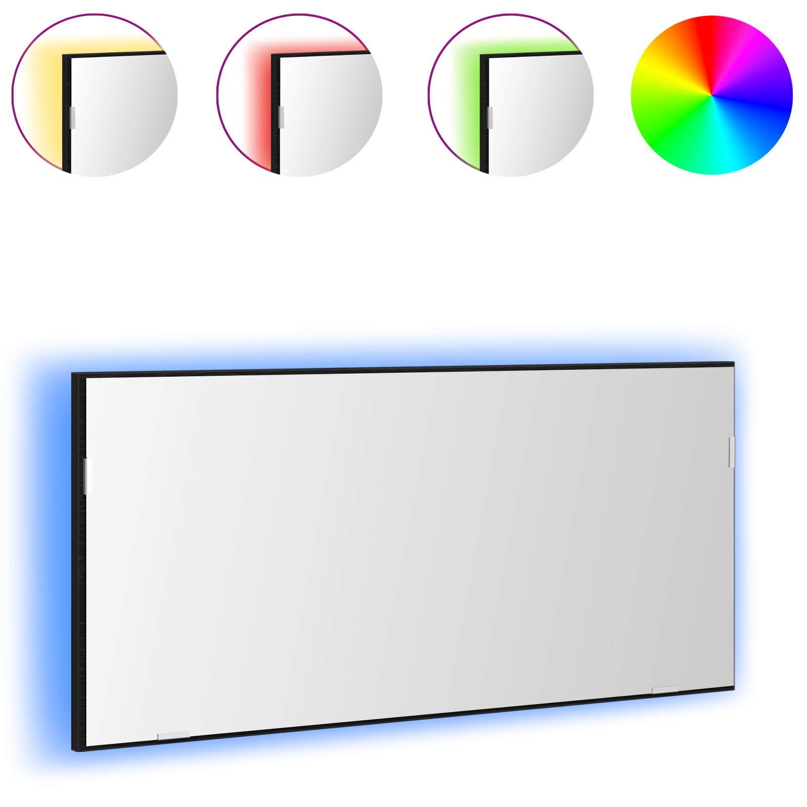 Bathroom Mirror Cabinet with LED Light Black Oak 80x37 cm - Image 3