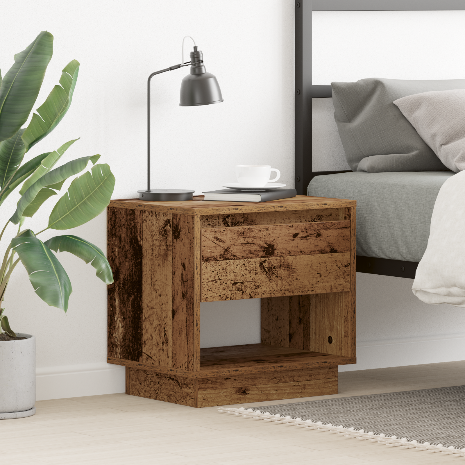 Bedside Cabinet Old Wood 45x34x44 cm Engineered Wood