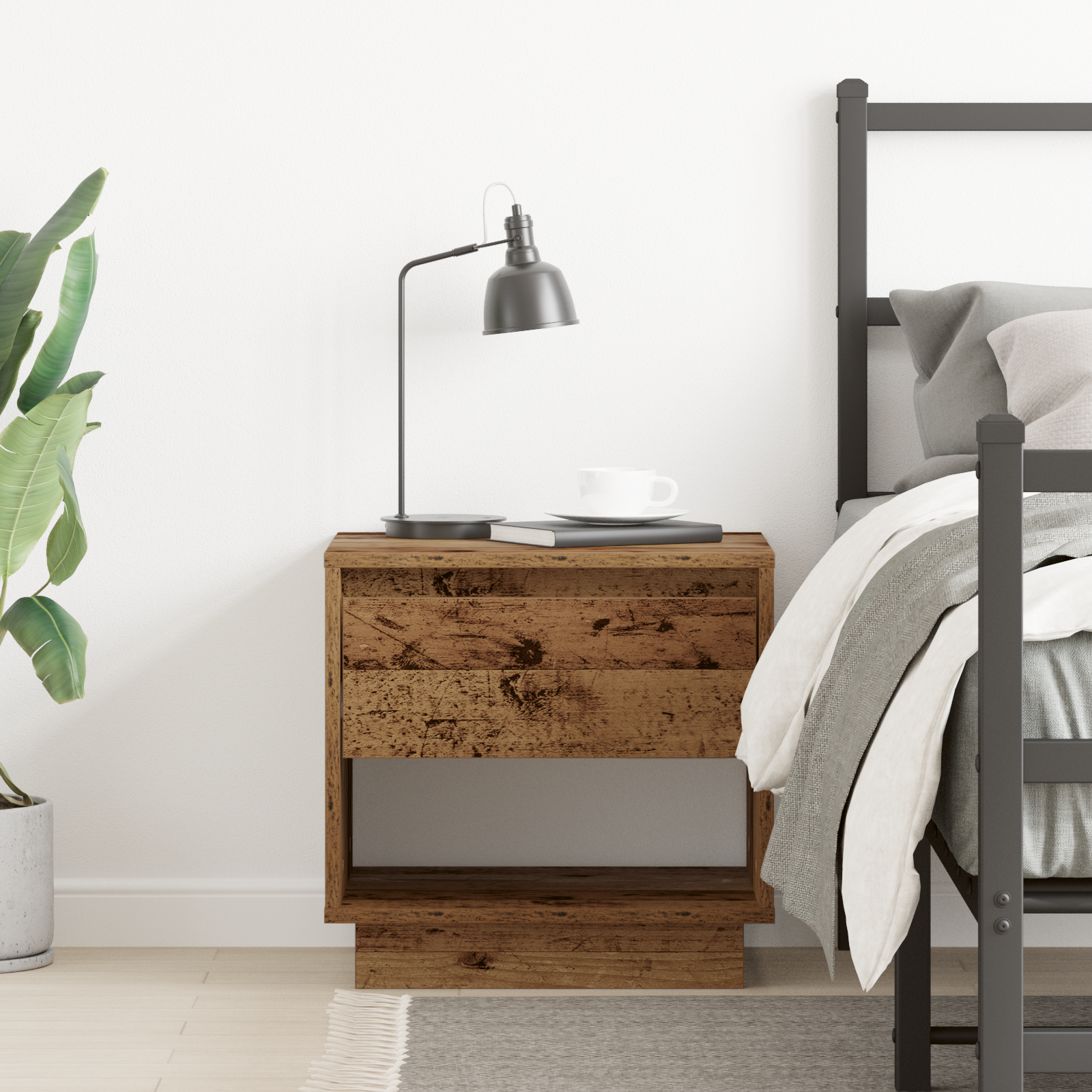 Bedside Cabinet Old Wood 45x34x44 cm Engineered Wood - Image 4