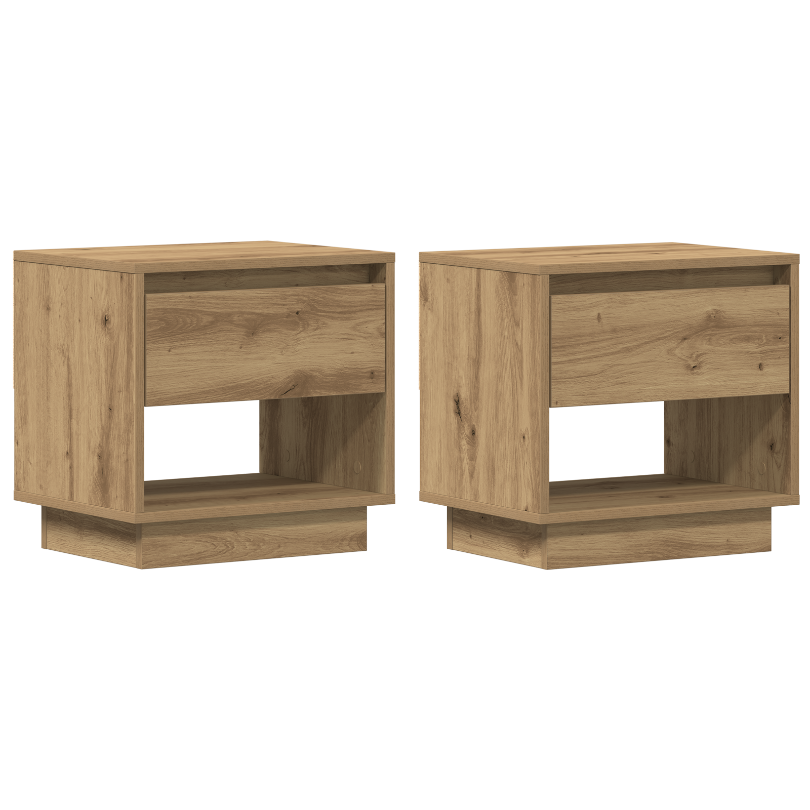 Bedside Cabinet 2 pcs Artisan Oak 45x34x47 cm Engineered Wood - Image 2