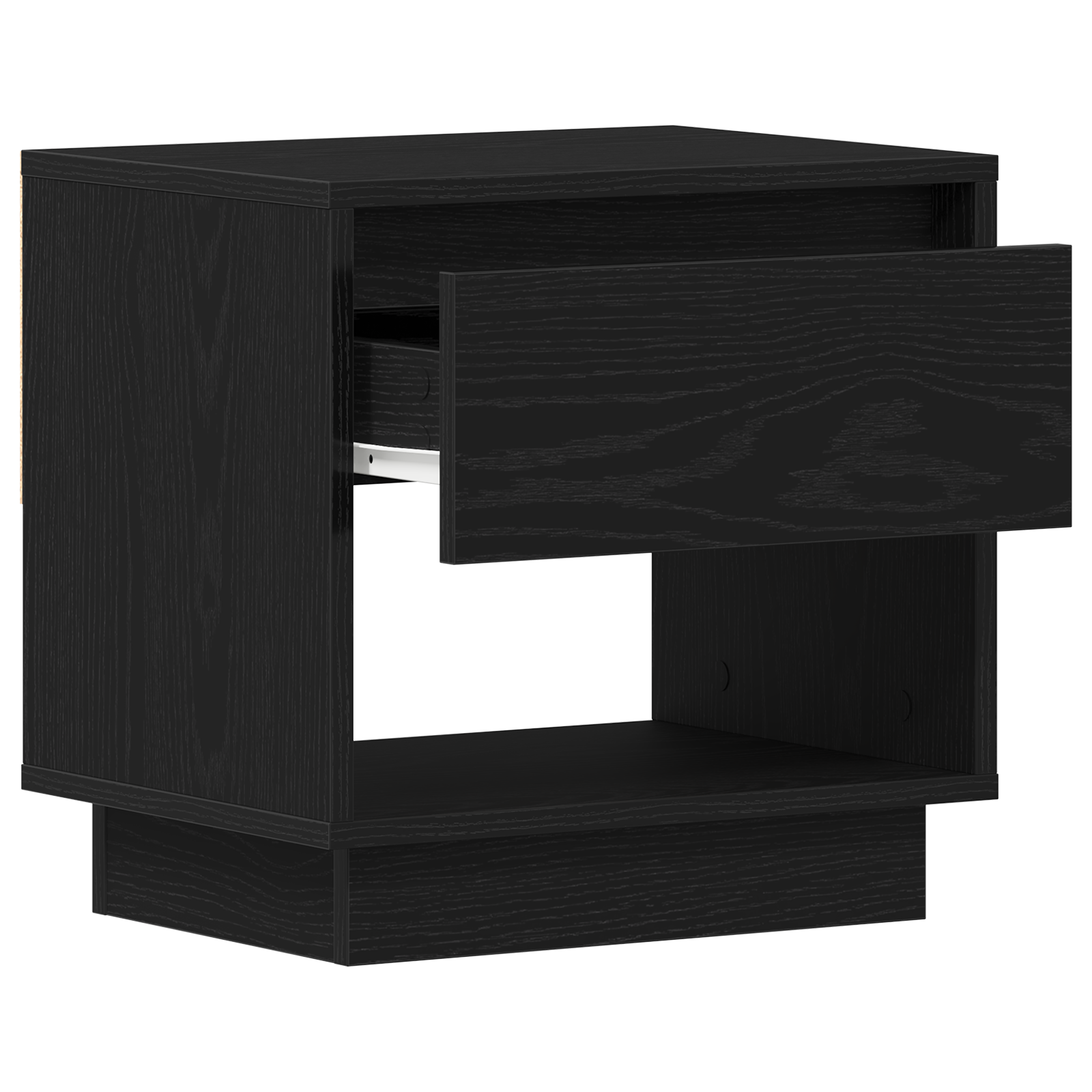 Bedside Cabinet Black Oak 45x34x48 cm Engineered Wood - Image 5