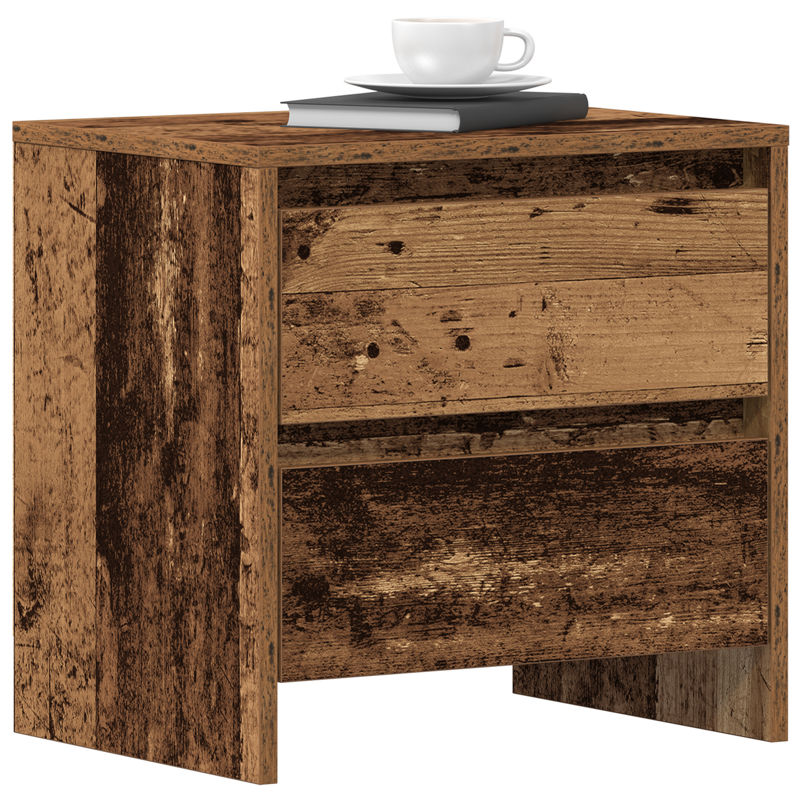 Bedside Cabinet 2 pcs Old Wood 45x34x44,5 cm Engineered Wood - Image 3