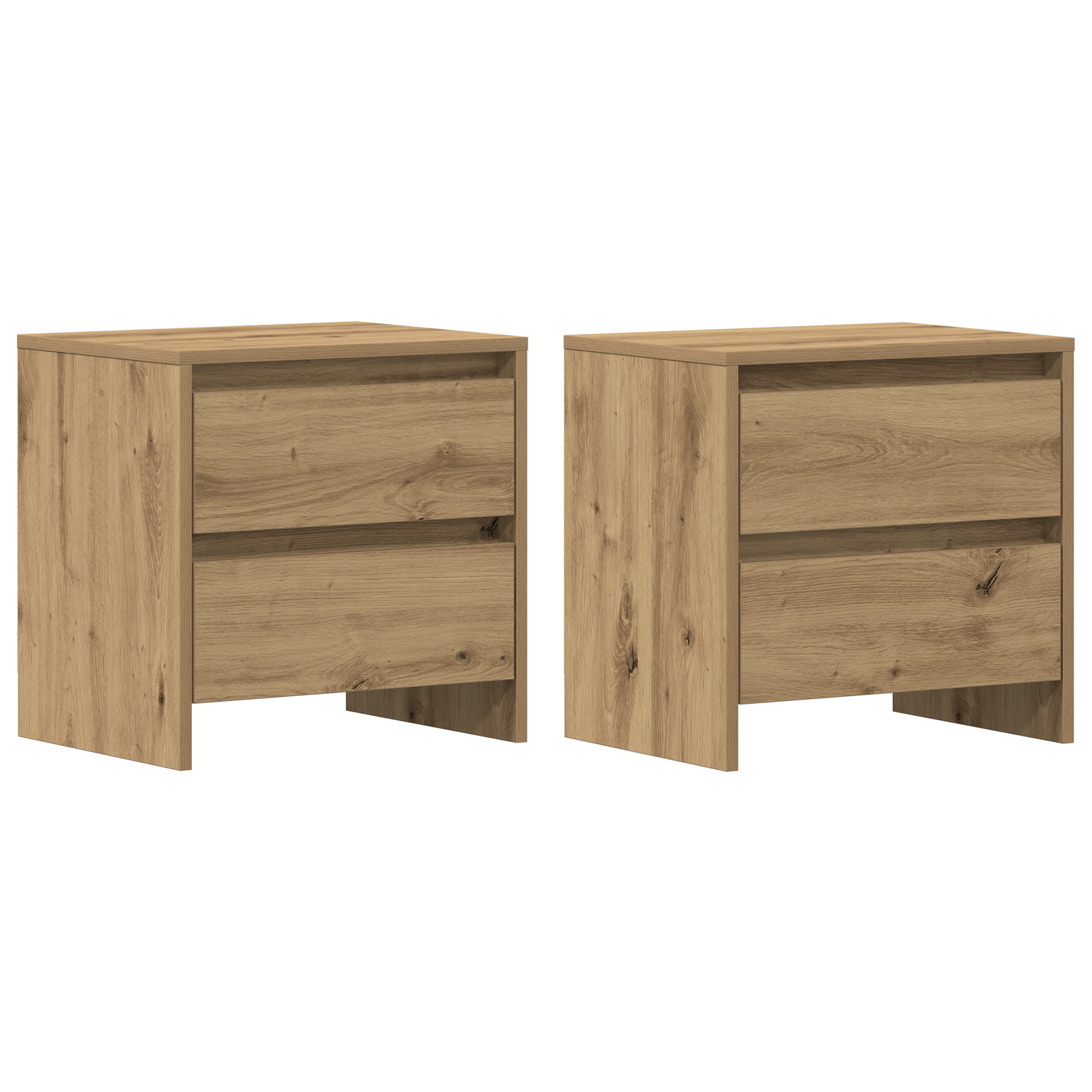 Bedside Cabinet 2 pcs Artisan Oak 45x34x44,5 cm Engineered Wood - Image 2