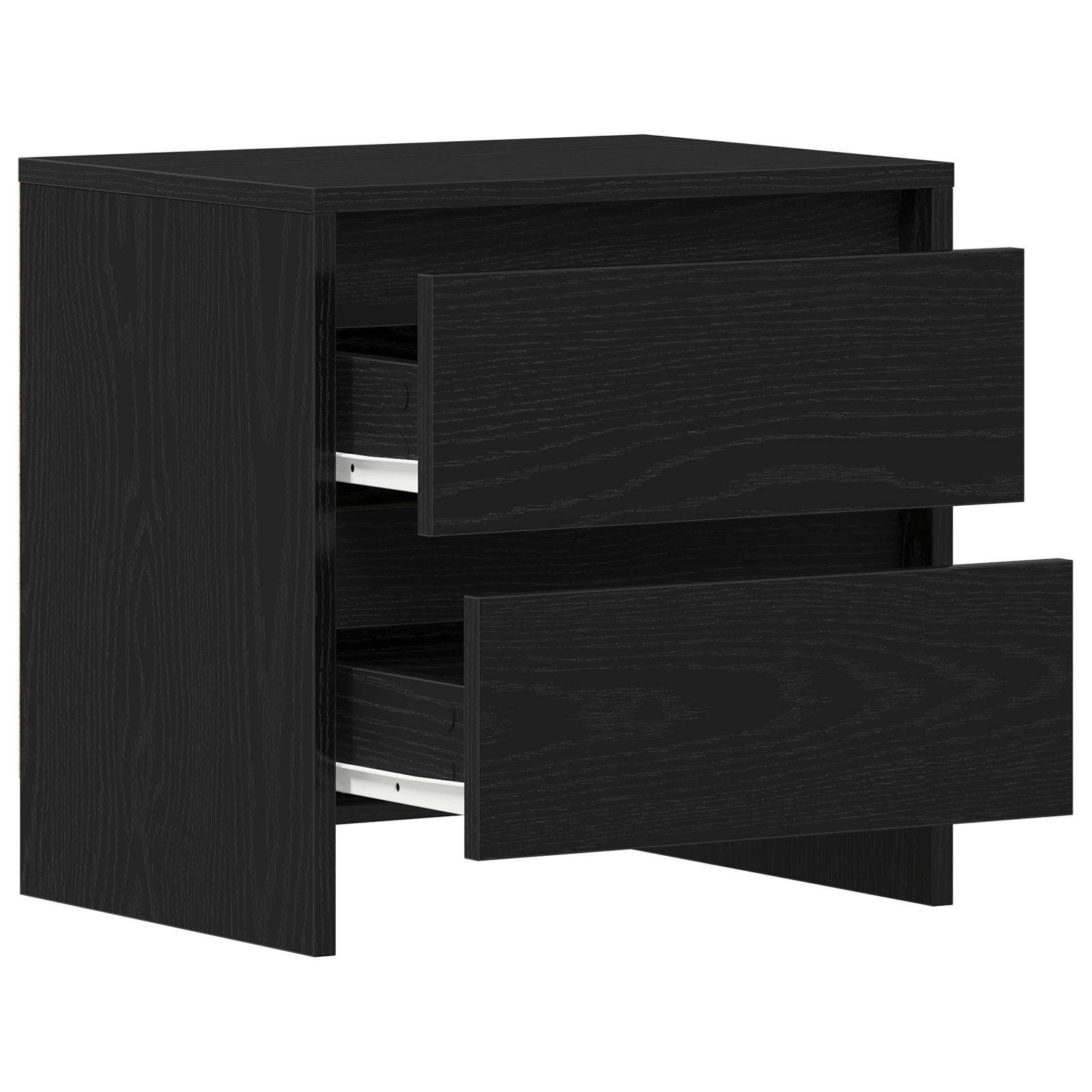 Bedside Cabinet Black Oak 45x34x44,5 cm Engineered Wood - Image 5