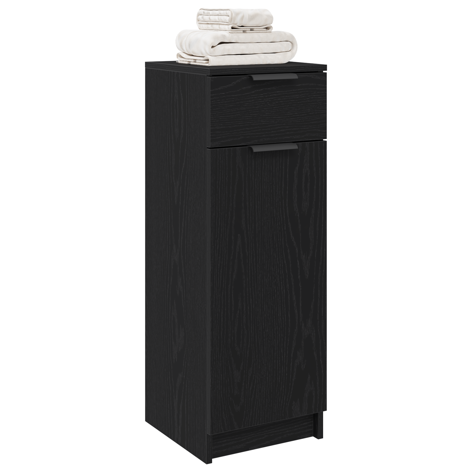 Bathroom Cabinet Black Oak 32x34x90 cm Engineered Wood - Image 3