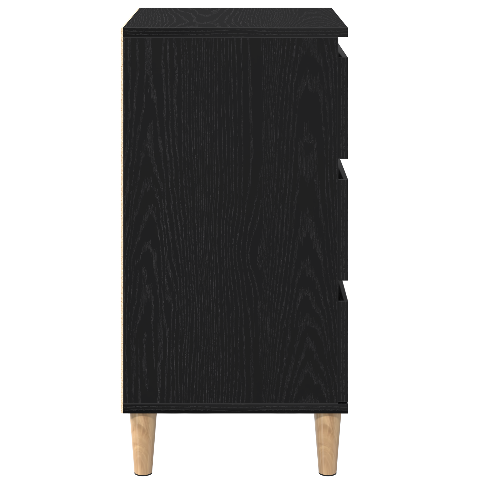 Bedside Cabinet Black Oak 40x35x70 cm Engineered Wood - Image 7