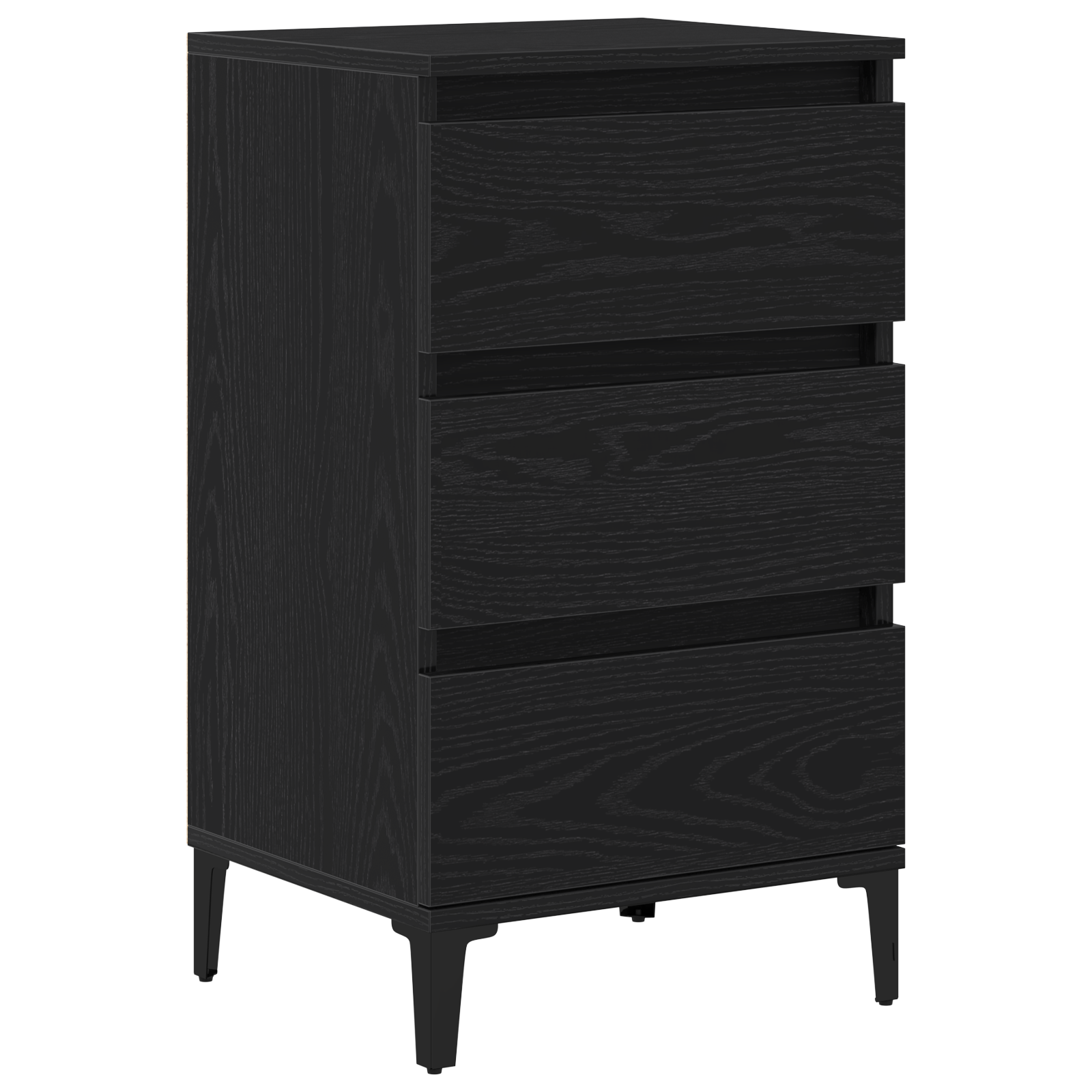 Bedside Cabinet Black Oak 40x35x70 cm Engineered Wood - Image 2