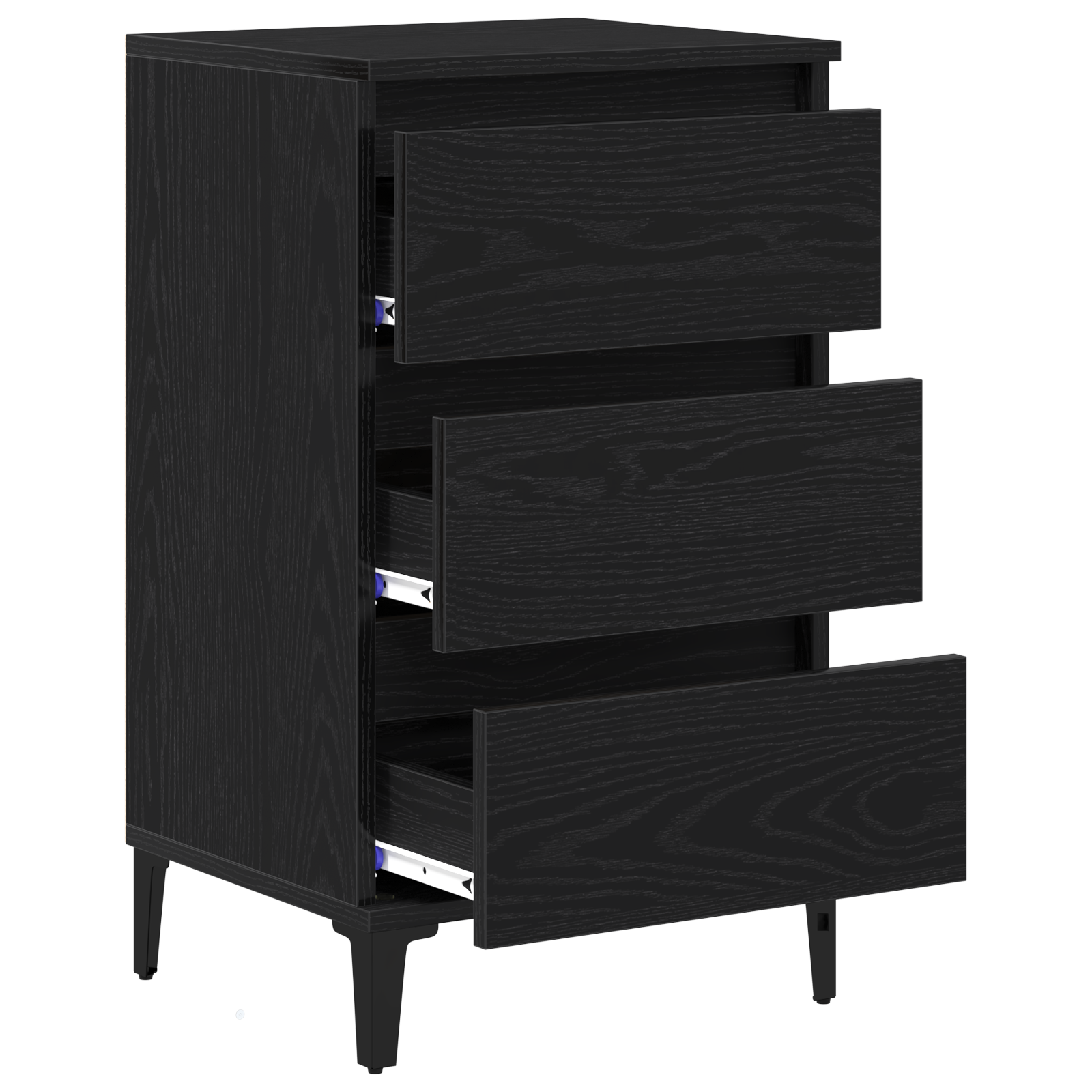 Bedside Cabinet Black Oak 40x35x70 cm Engineered Wood - Image 5