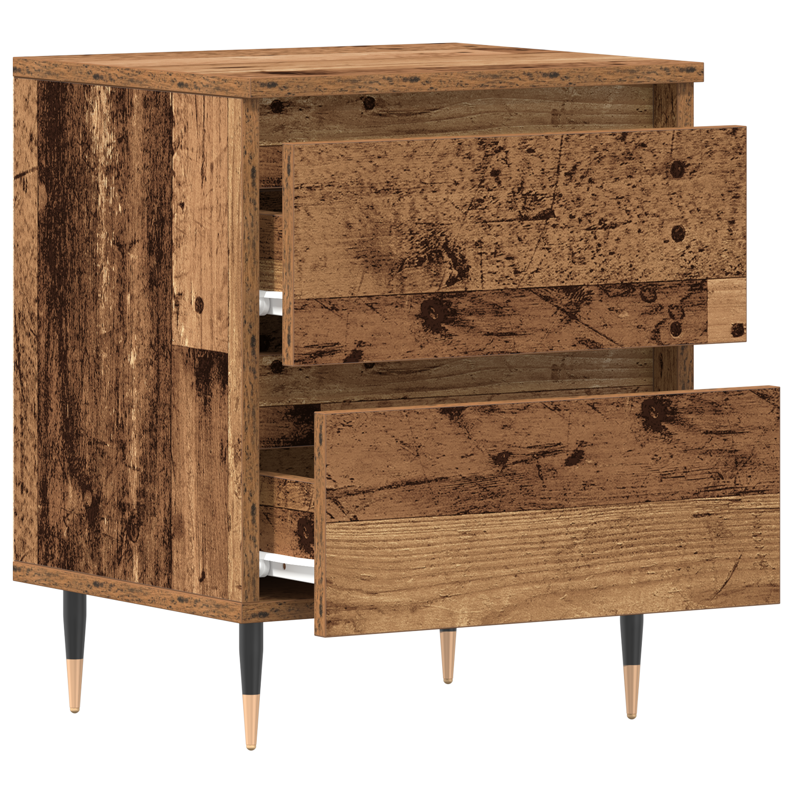 Bedside Cabinets 2 pcs Old Wood 40x35x50 cm Engineered Wood - Image 5