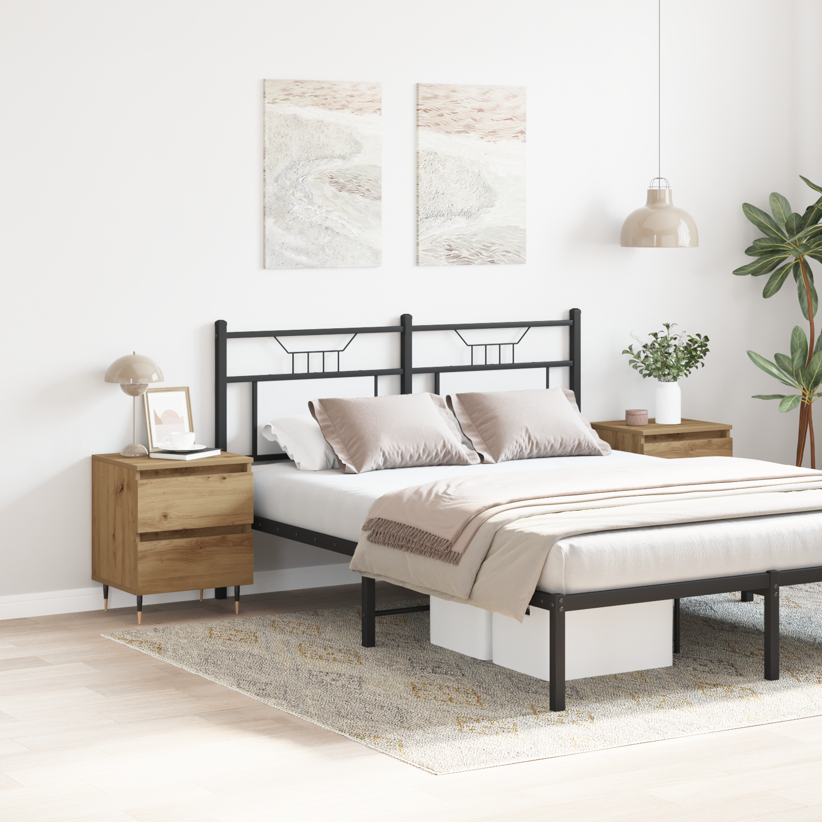 Bedside Cabinets 2 pcs Artisan Oak 40x35x50 cm Engineered Wood - Image 4