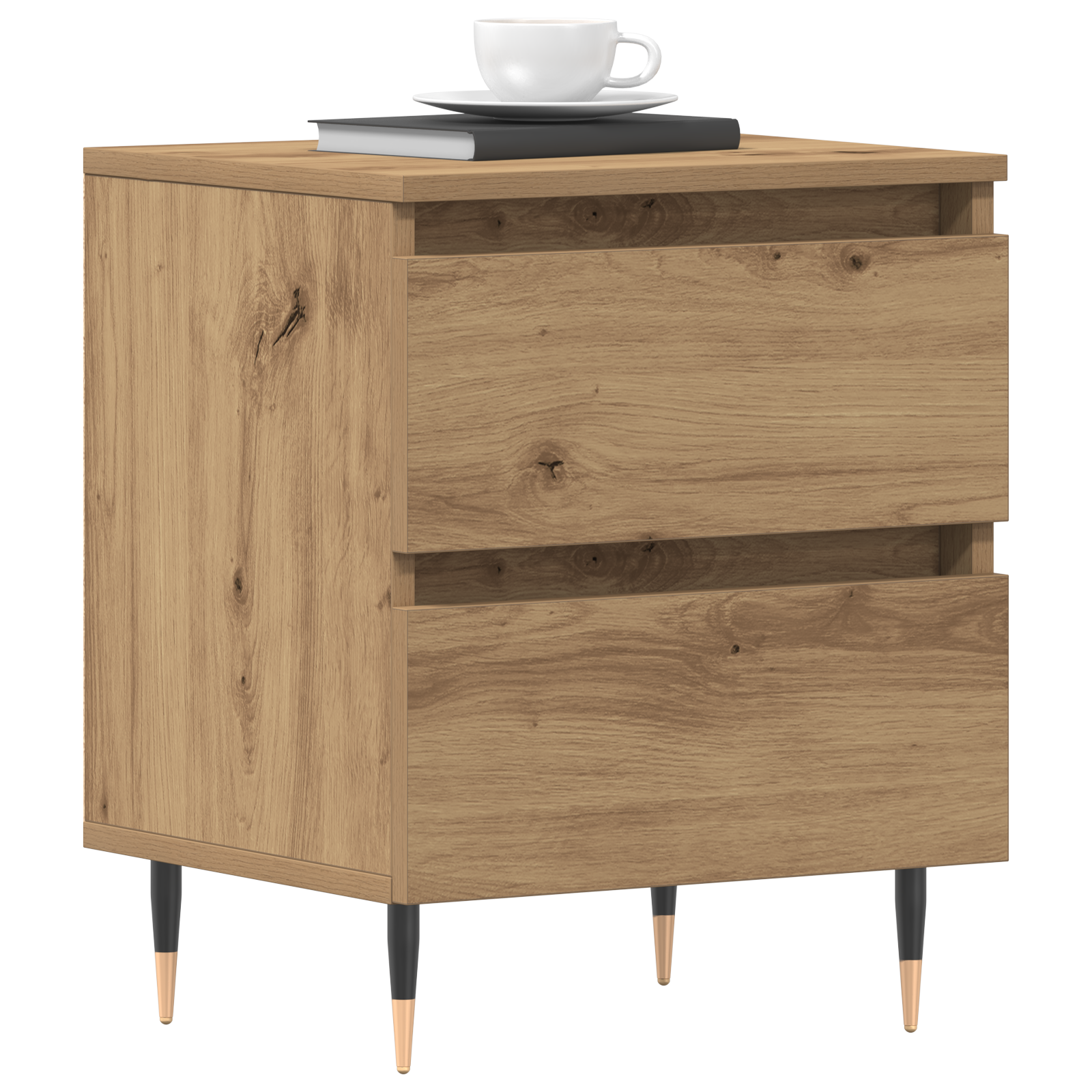 Bedside Cabinets 2 pcs Artisan Oak 40x35x50 cm Engineered Wood - Image 3