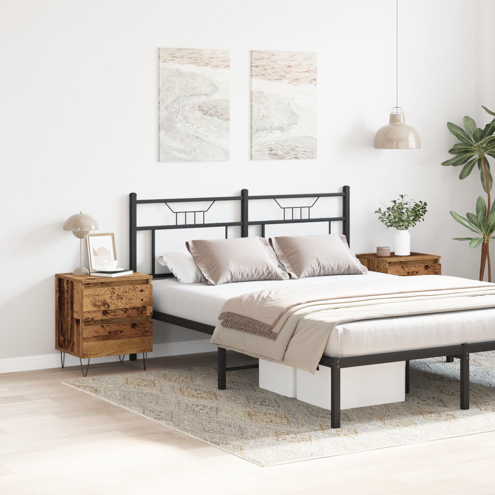 Bedside Cabinets 2 pcs Old Wood 40x35x50 cm Engineered Wood - Image 4