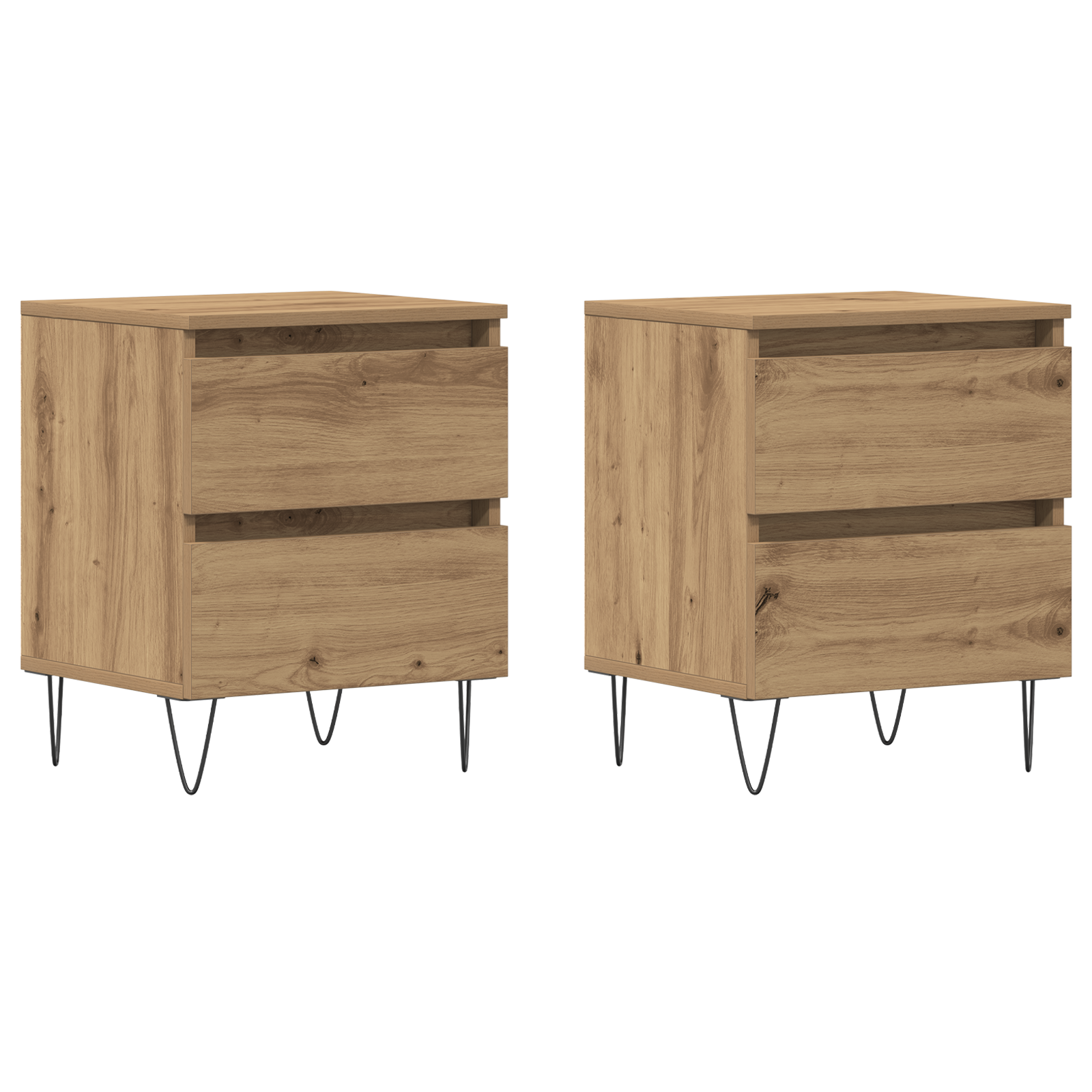 Bedside Cabinets 2 pcs Artisan Oak 40x35x50 cm Engineered Wood - Image 2