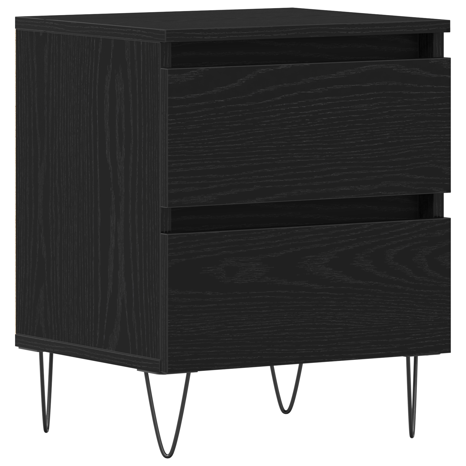 Bedside Cabinet Black Oak 40x35x50 cm Engineered Wood - Image 2