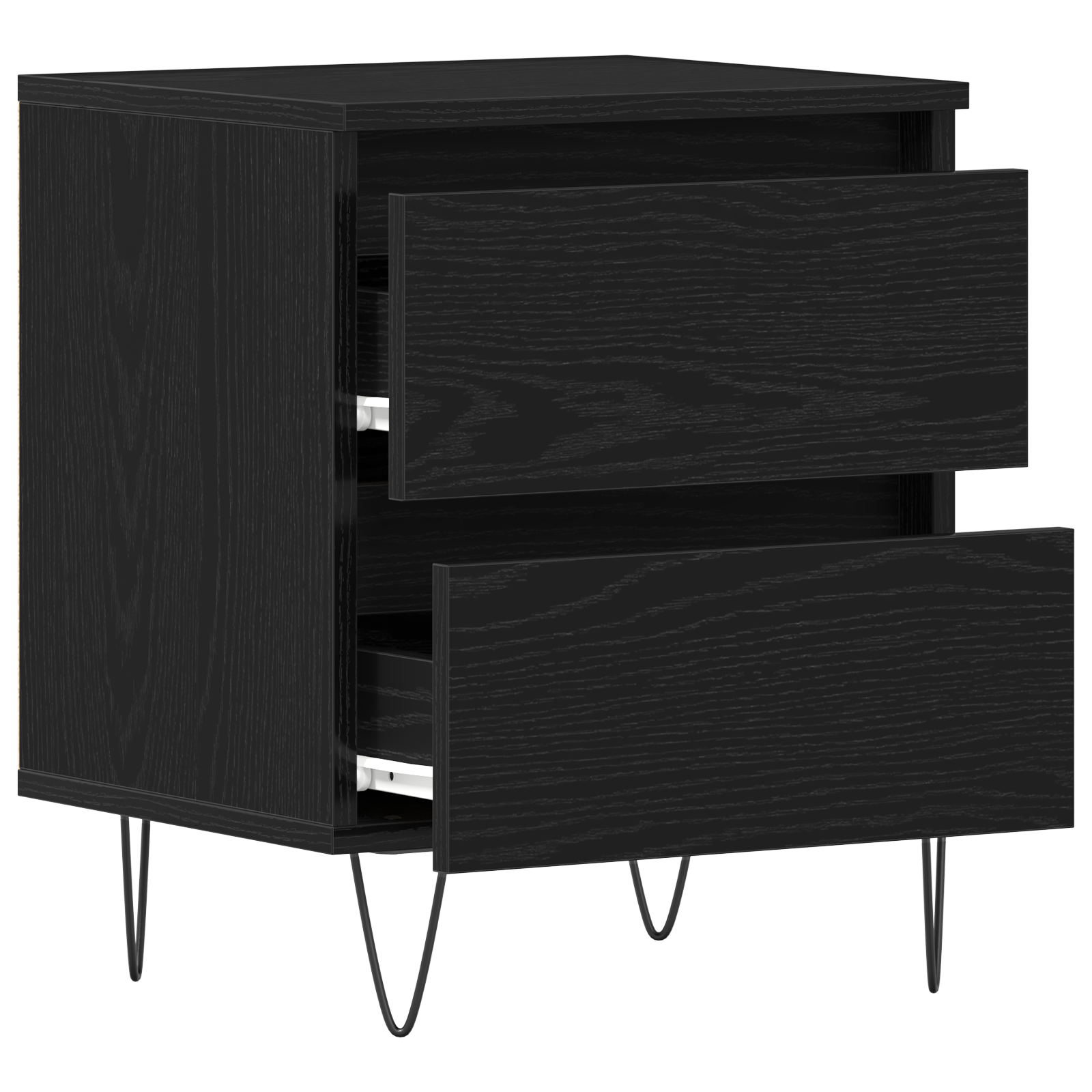 Bedside Cabinets 2 pcs Black Oak 40x35x50 cm Engineered Wood - Image 5