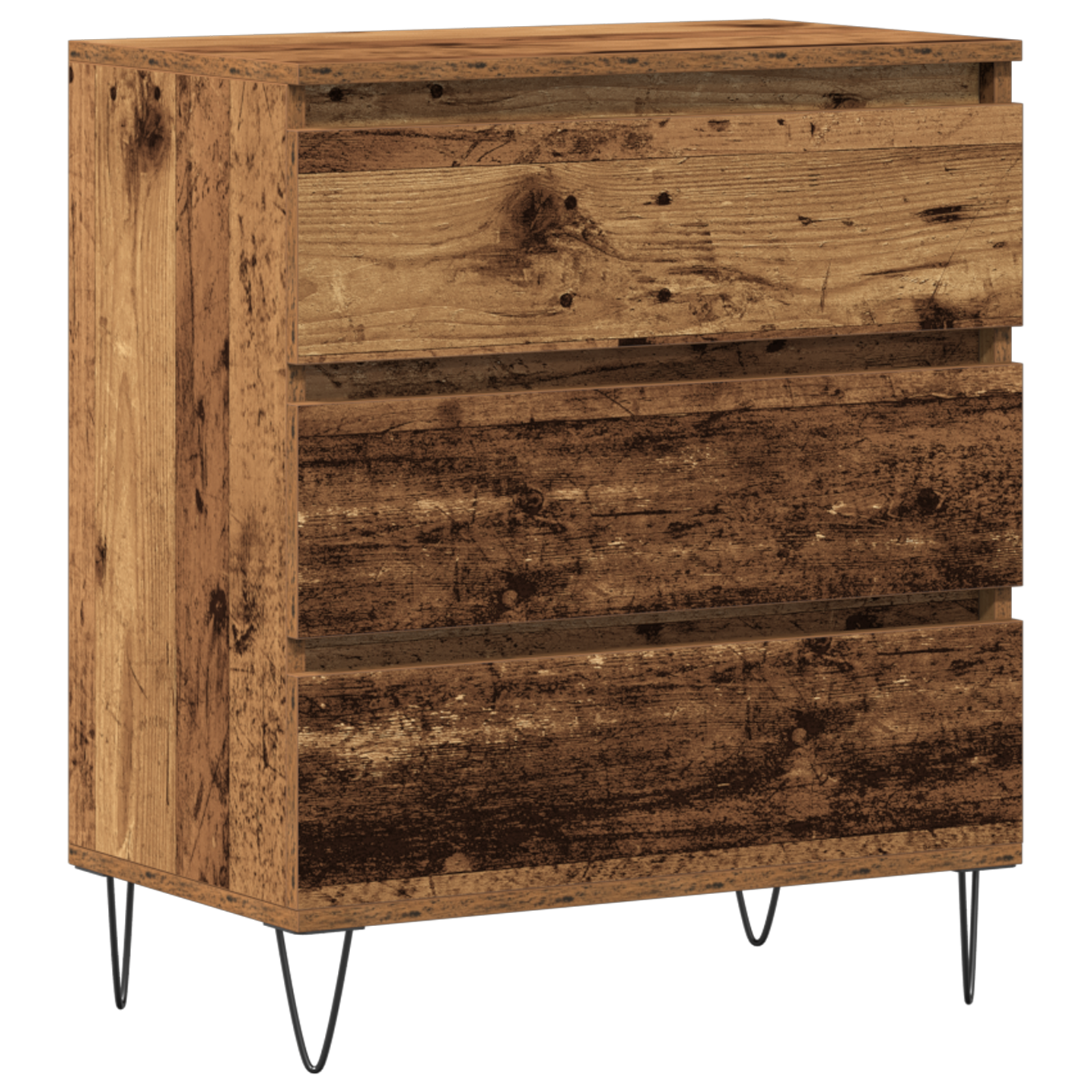 Sideboard with Drawers Old Wood 60x35x70 cm Engineered Wood - Image 2