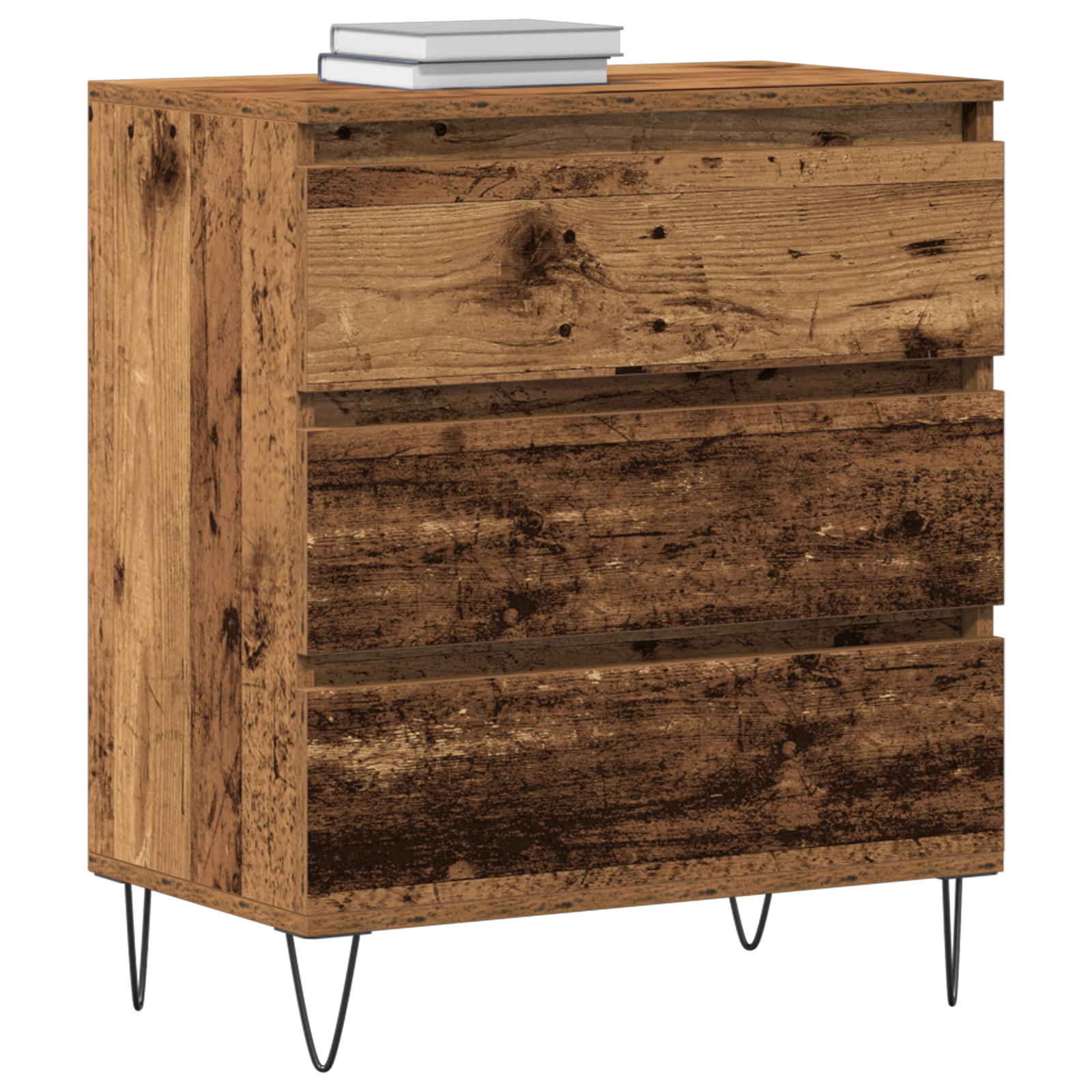 Sideboard with Drawers Old Wood 60x35x70 cm Engineered Wood - Image 3