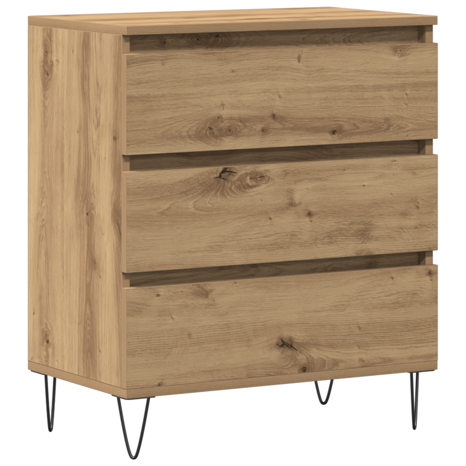 Sideboard with Drawers Artisan Oak 60x35x70 cm Engineered Wood - Image 2