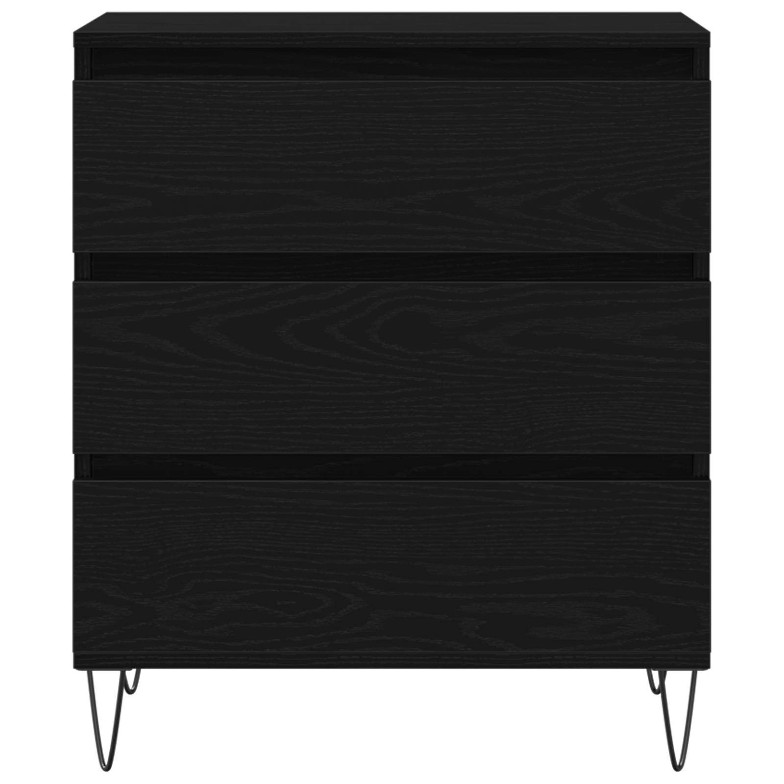 Sideboard with Drawers Black Oak 60x35x70 cm Engineered Wood - Image 6