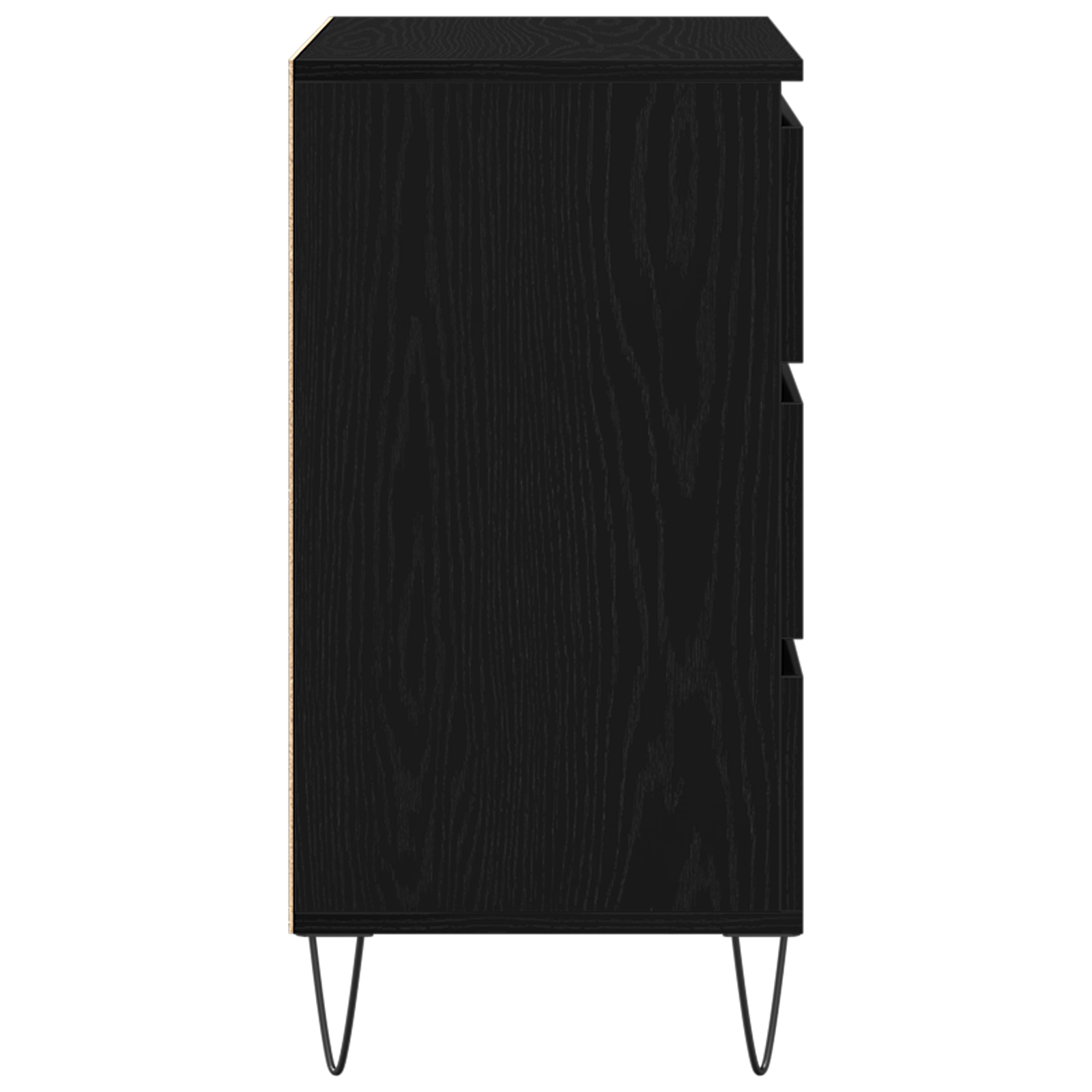 Sideboard with Drawers Black Oak 60x35x70 cm Engineered Wood - Image 7