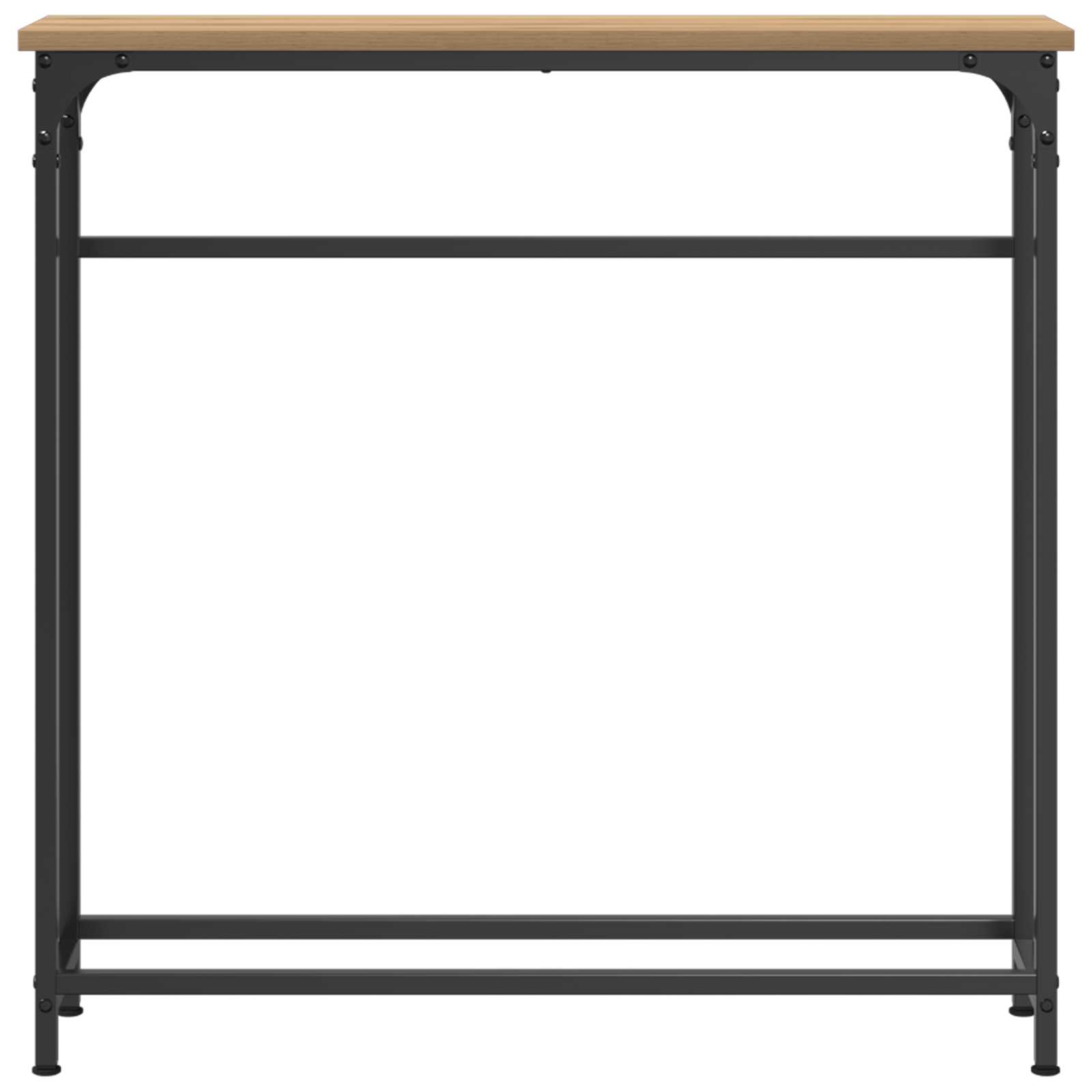 Console Table Artisan Oak 75x19,5x75 cm Engineered Wood & Steel - Image 5