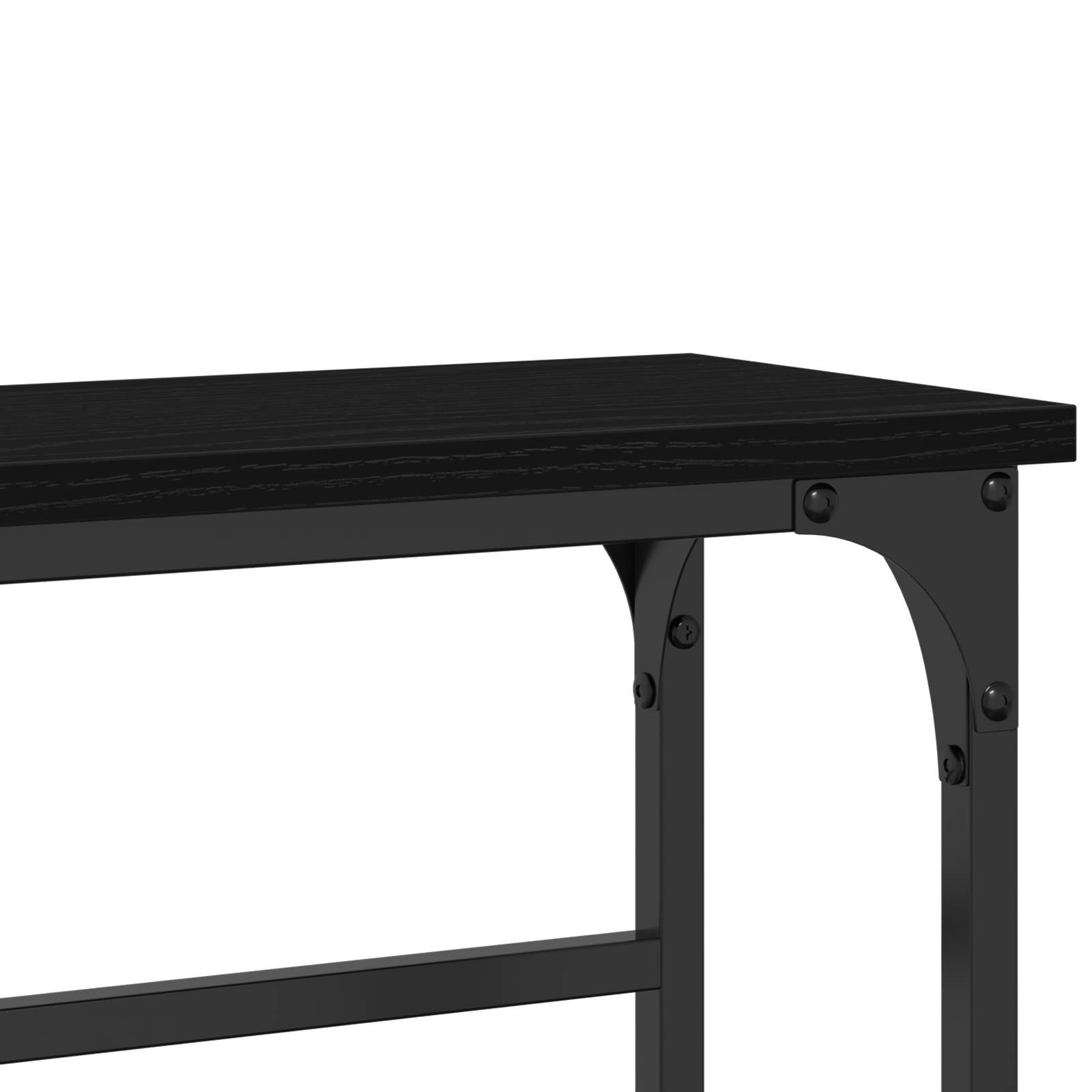 Console Table Black Oak 75x19,5x75 cm Engineered Wood - Image 8
