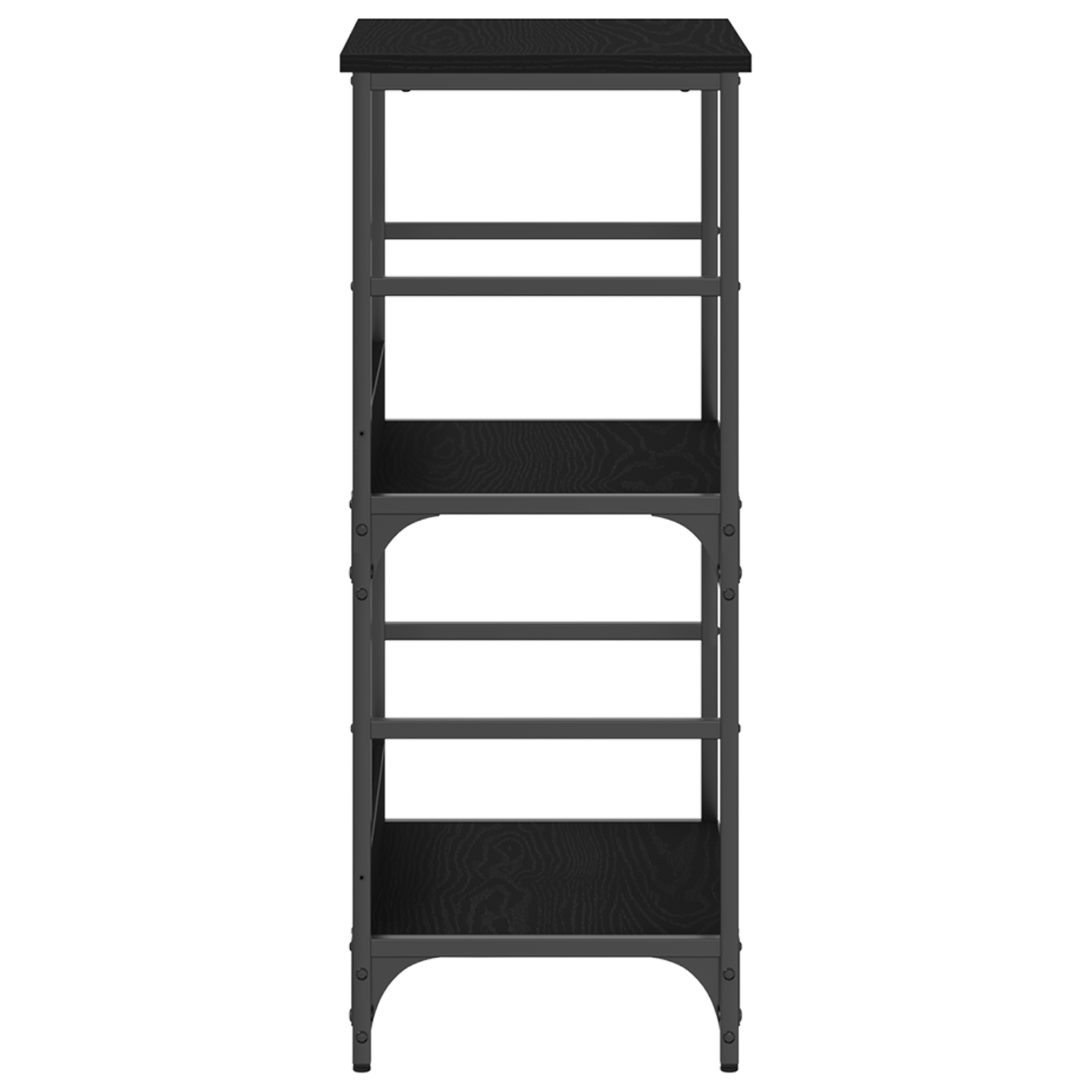 Bookshelf Black Oak 50x33x82 cm Engineered Wood and Steel - Image 6