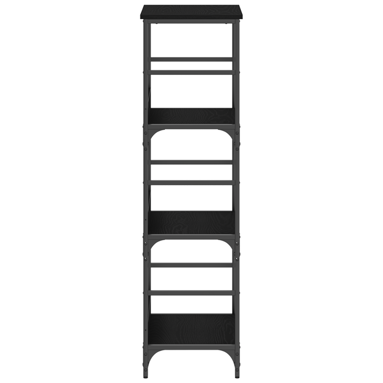 Bookshelf Black Oak 50x33x117,5 cm Engineered Wood and Steel - Image 6