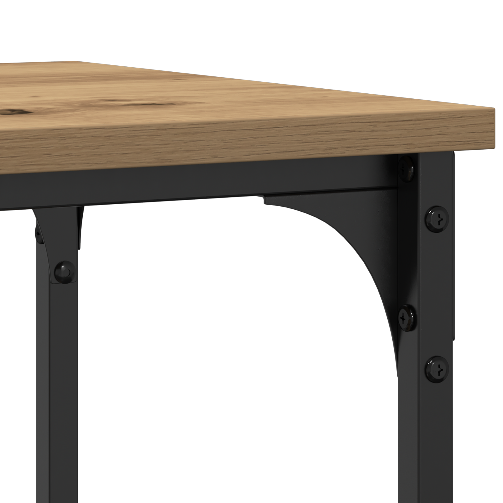 Console Table Artisan Oak 100x35x75 cm Engineered Wood & Steel - Image 8