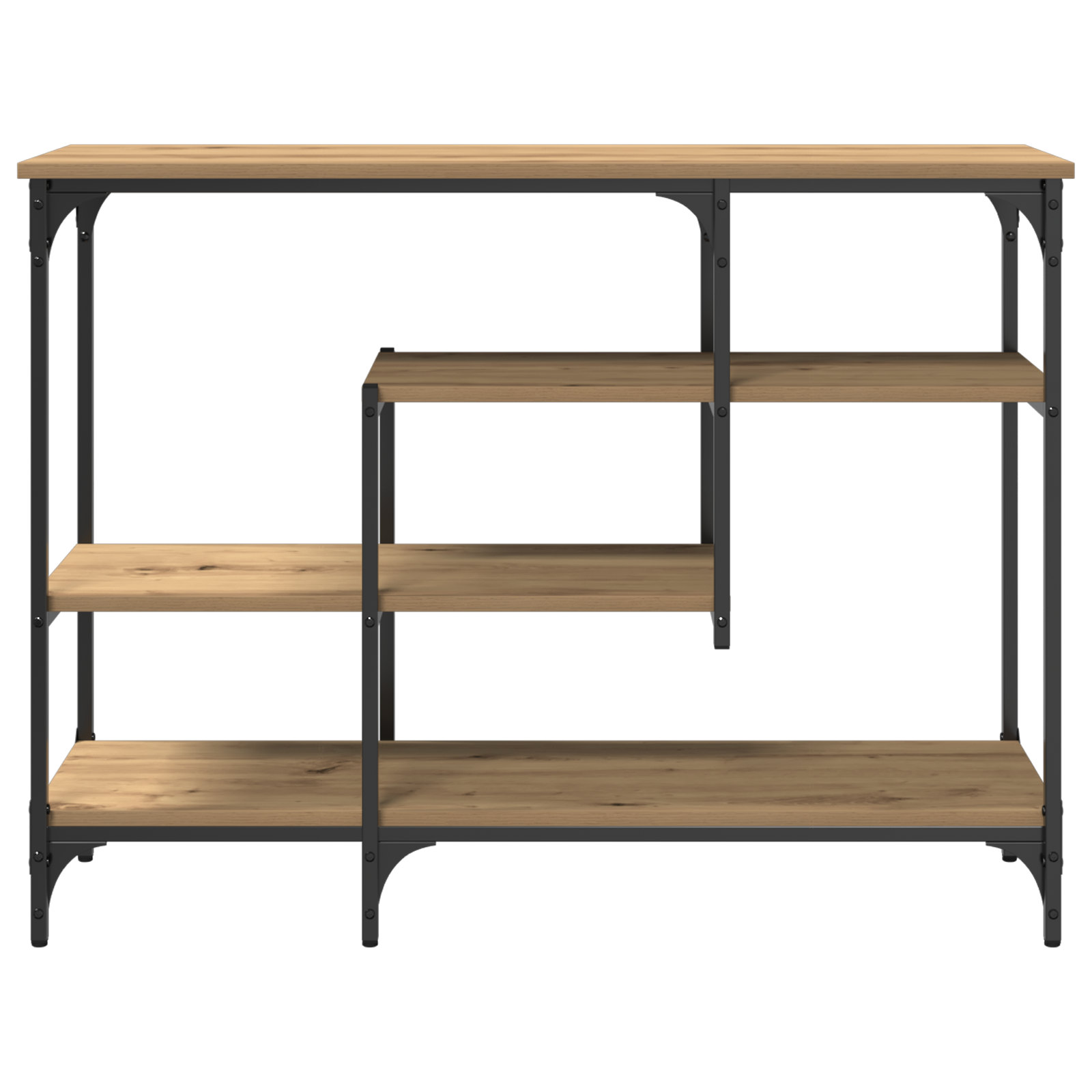 Console Table Artisan Oak 100x35x75 cm Engineered Wood & Steel - Image 5