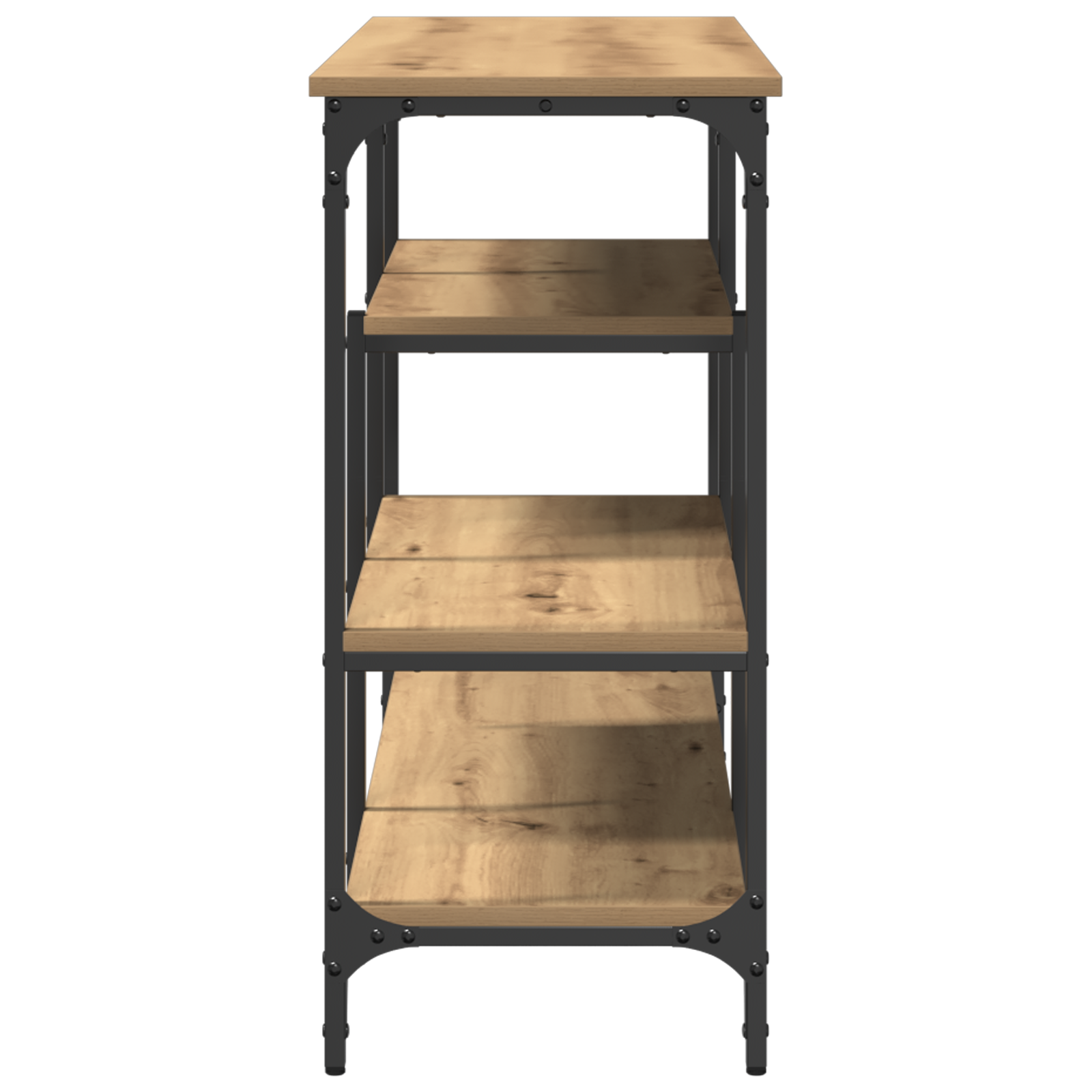 Console Table Artisan Oak 100x35x75 cm Engineered Wood & Steel - Image 6