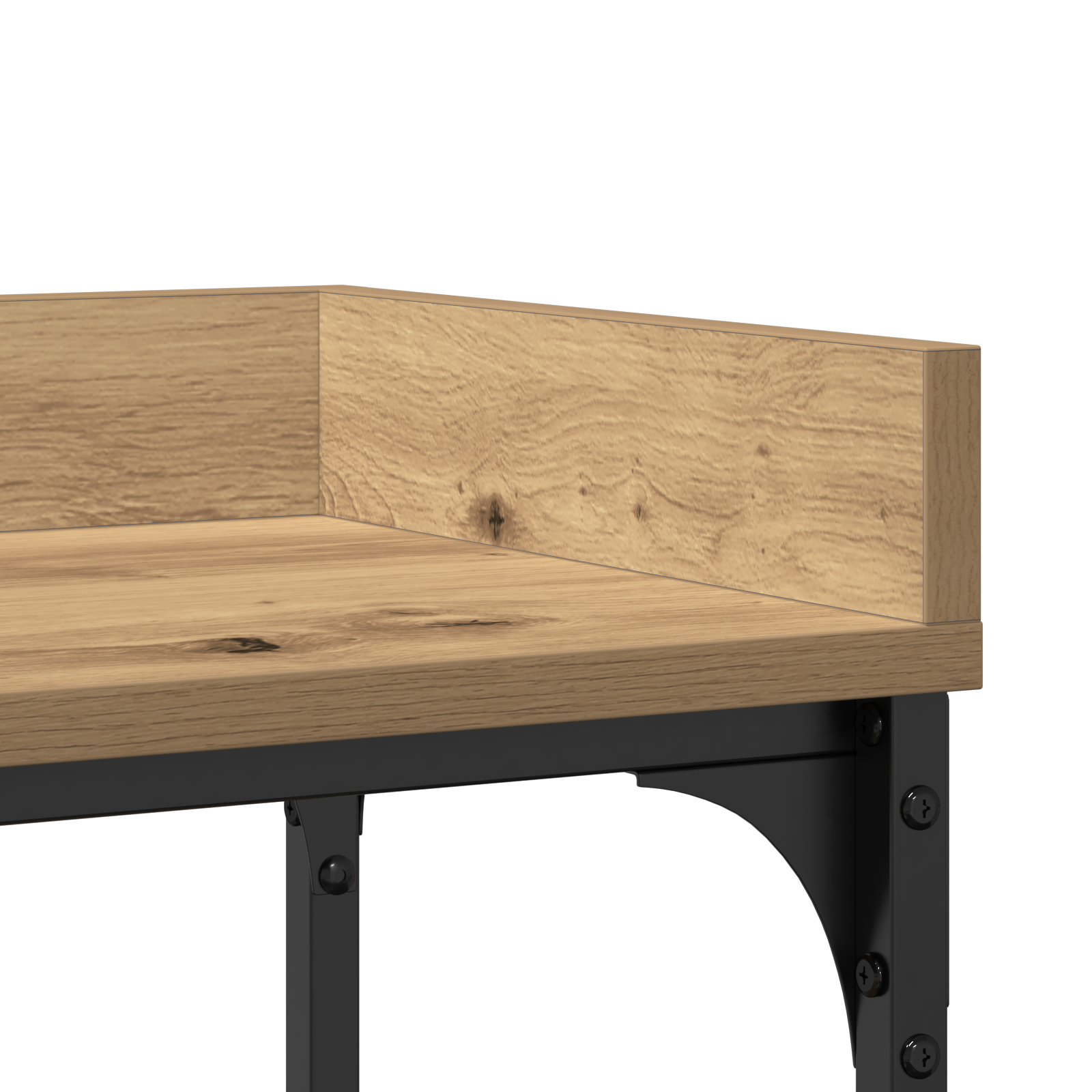 Console Table Artisan Oak 100x30x80 cm Engineered Wood & Steel - Image 8