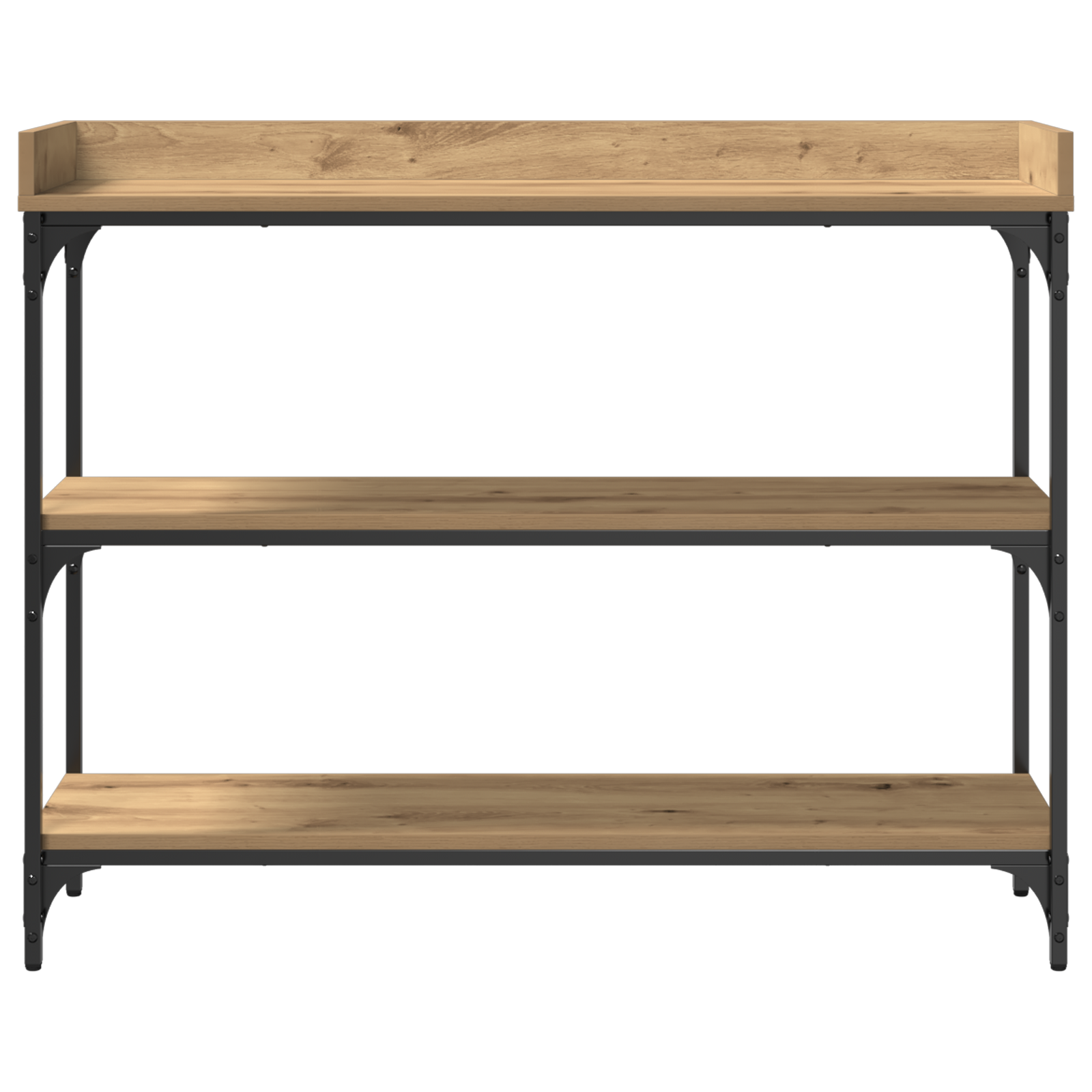 Console Table Artisan Oak 100x30x80 cm Engineered Wood & Steel - Image 5