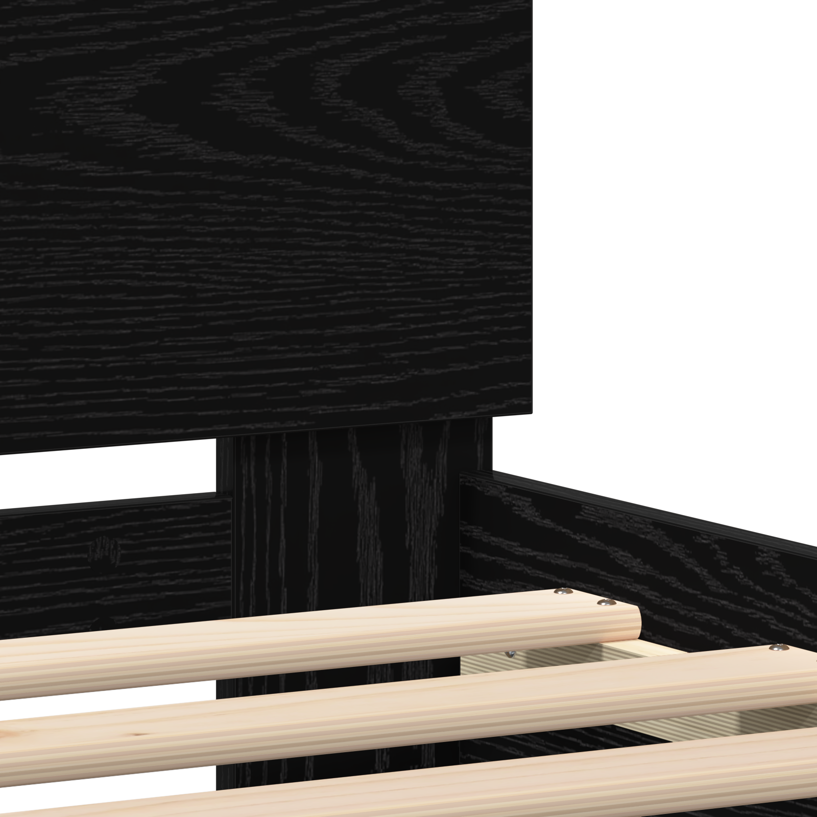 Bed Frame with LED Lights Black Oak 100x200 cm Engineered Wood - Image 10