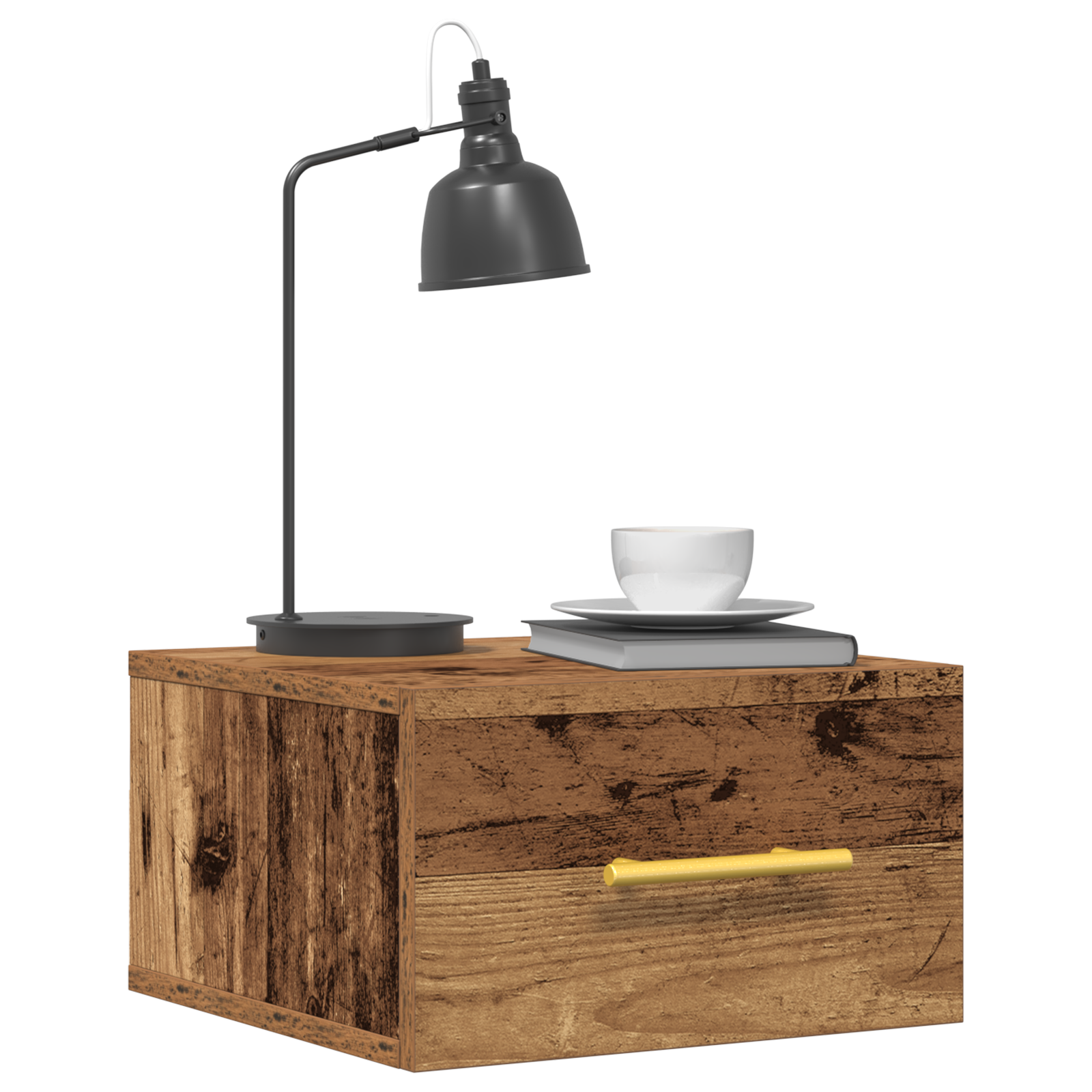 Bedside Cabinet Wall-Mounted Old Wood 35x35x20 cm - Image 3